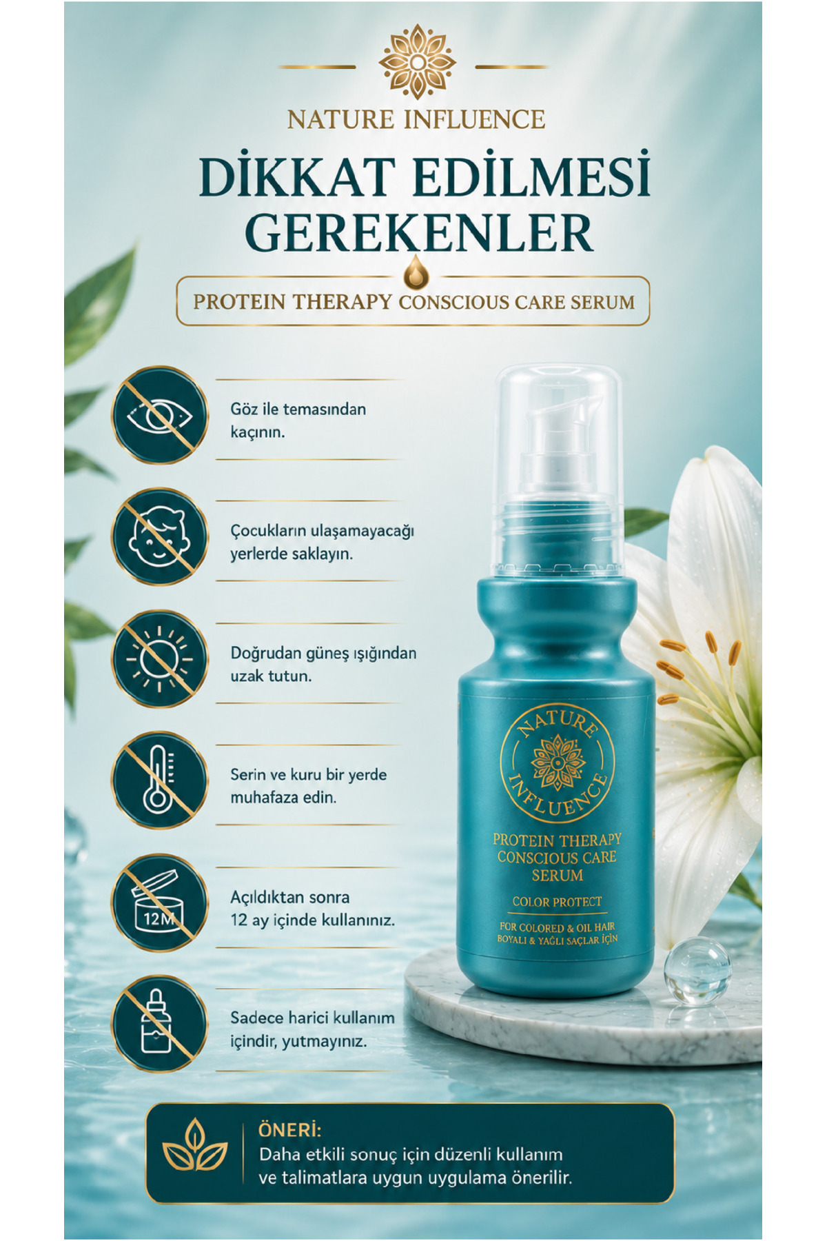PROTEİN TERAPİLİ BESLEYİCİ SAÇ SERUMU 100ML — NATURE28 — تصویر 5 از 5