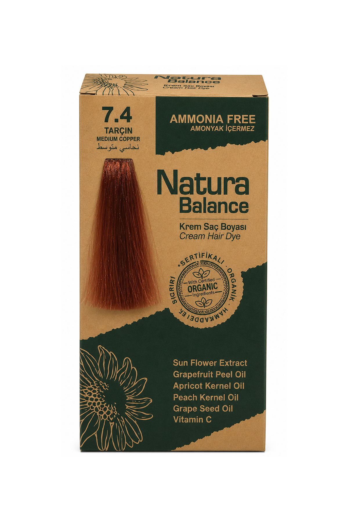 Natura Balance Tarçın 7.4 Krem Saç Boyası — رنگارنگ naturabalance
