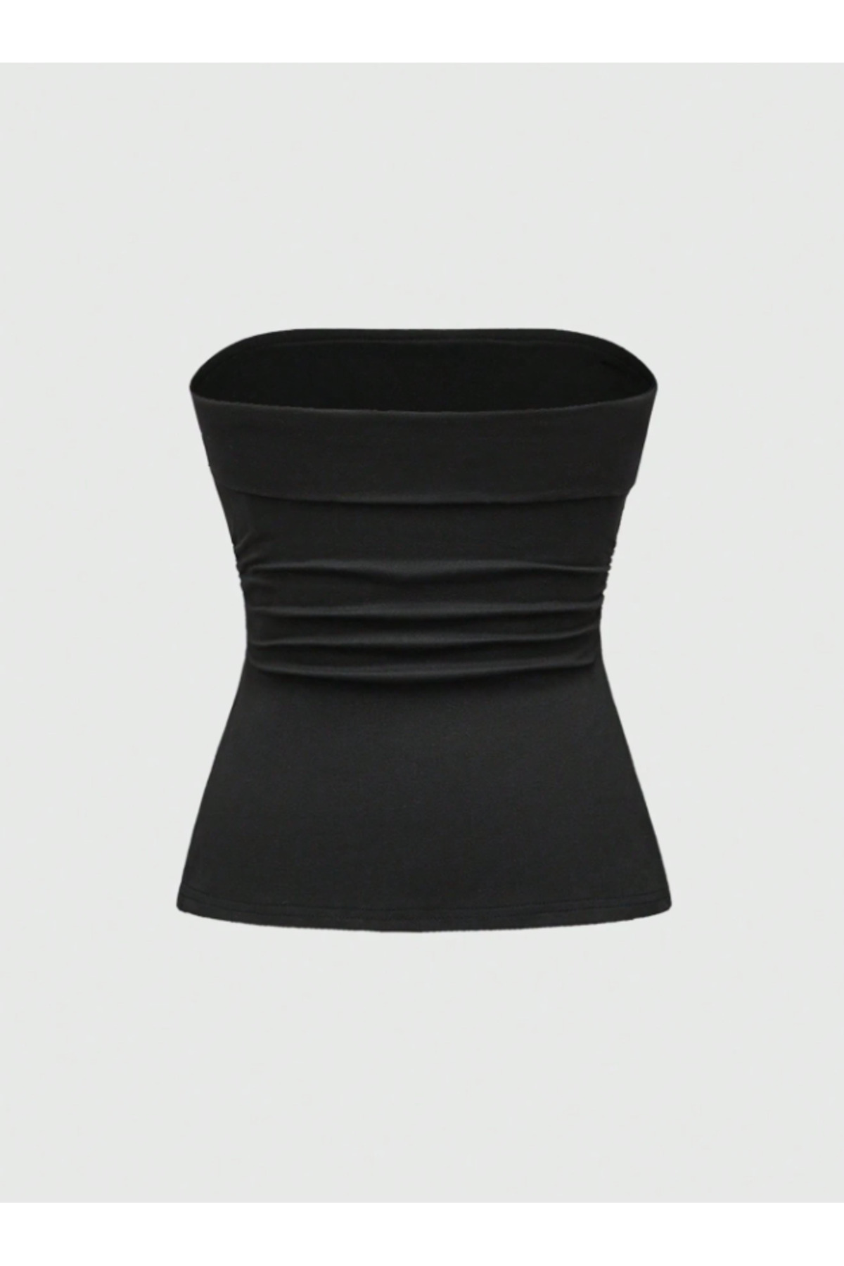landoffashiontr  Yanları Yırtmaçlı Straplez Bluz - Görsel 3