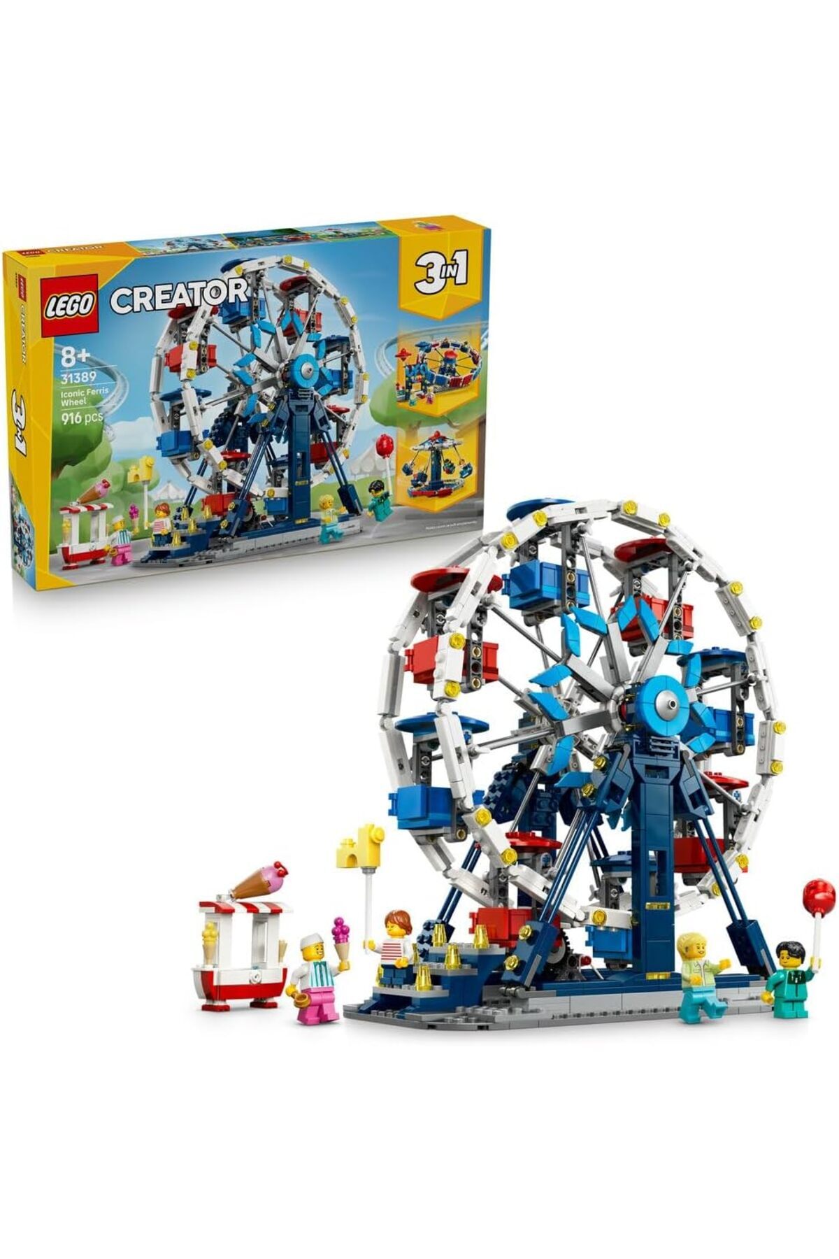 LEGO Creator 3-in-1 Iconic Ferris Wheel, 916 Pieces