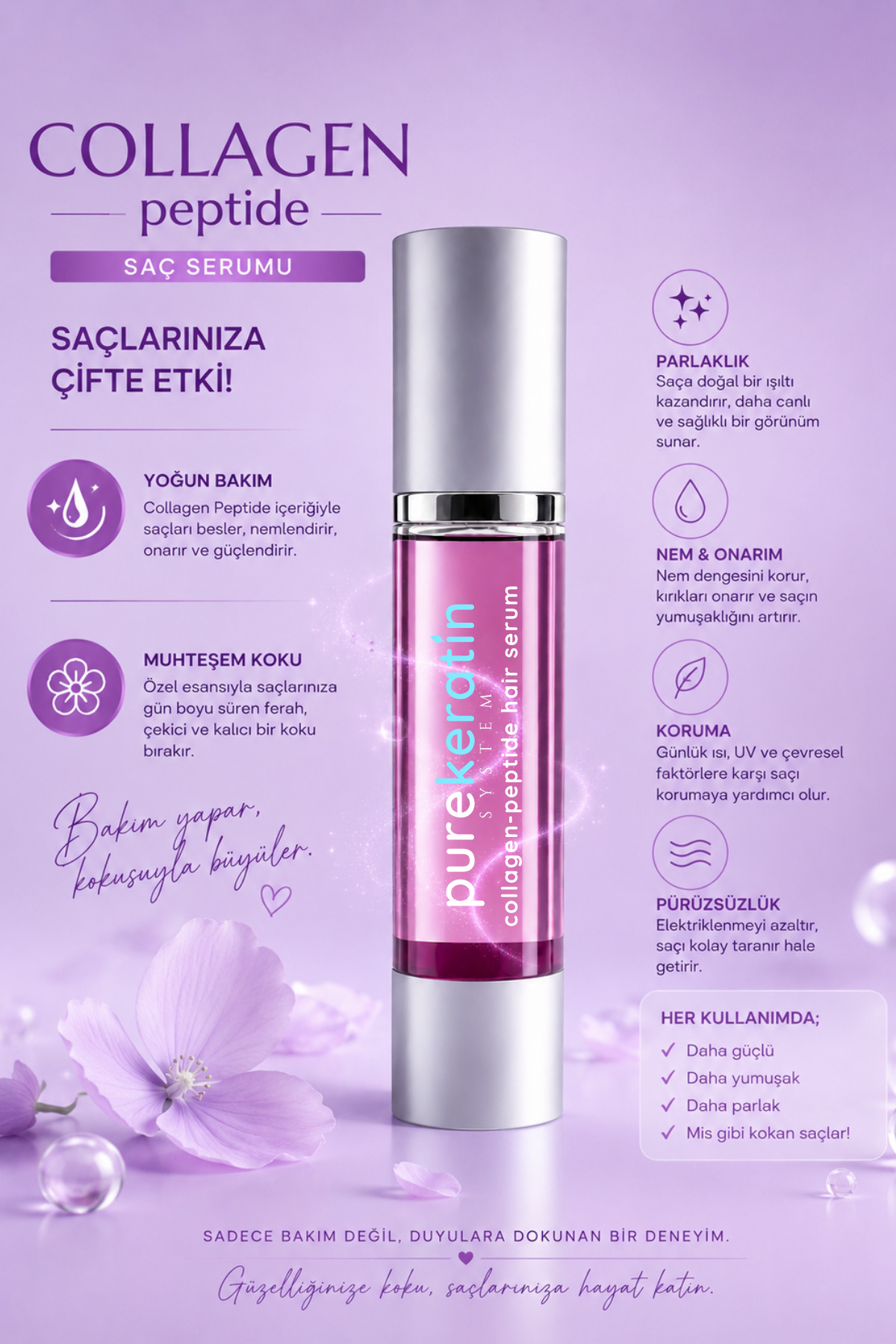 Collagen-Peptide Saç Serumu — PKC001 — تصویر 4 از 5