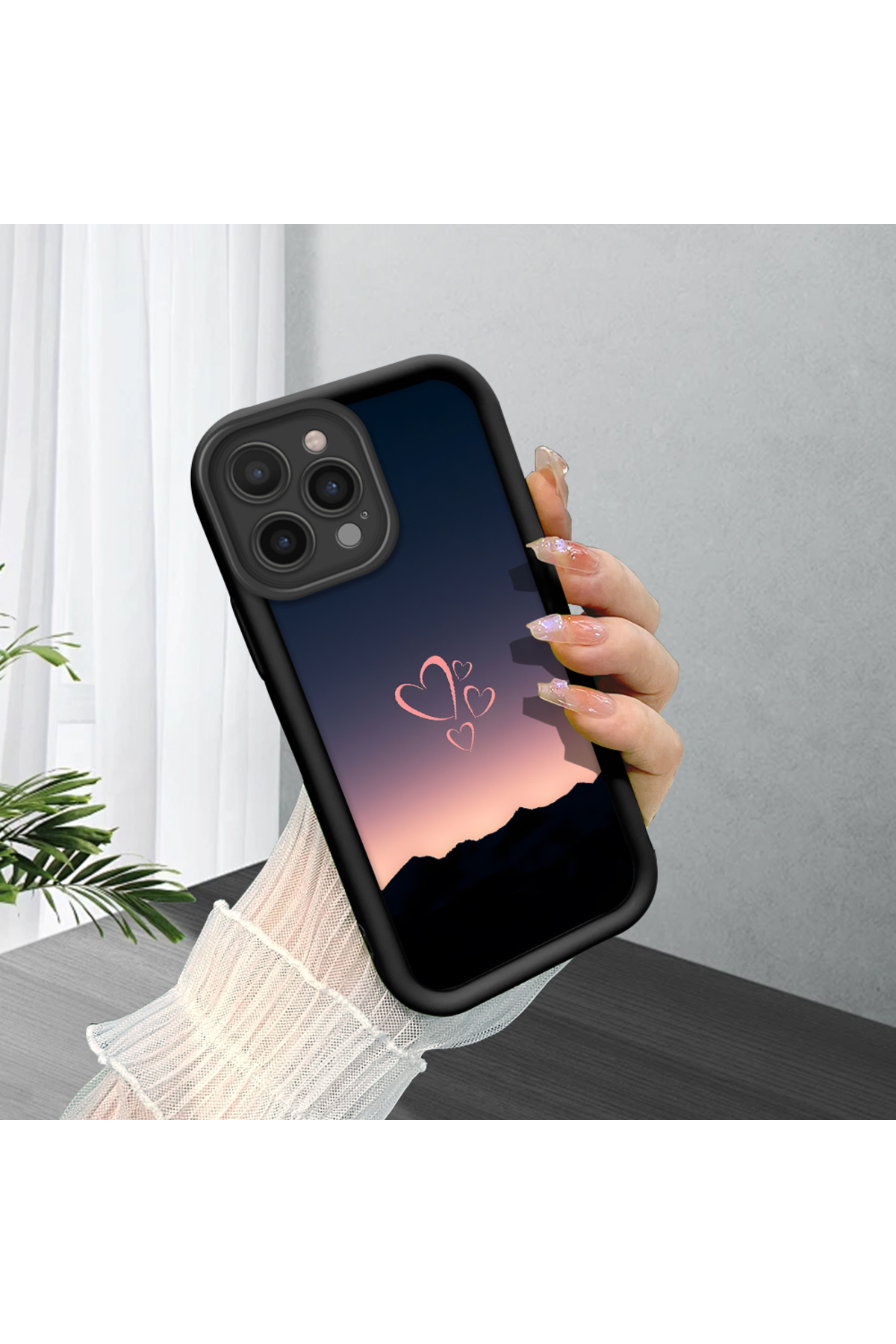 black Silicone Case with Shockproof Camera Protection for iPhone 14 Pro Max