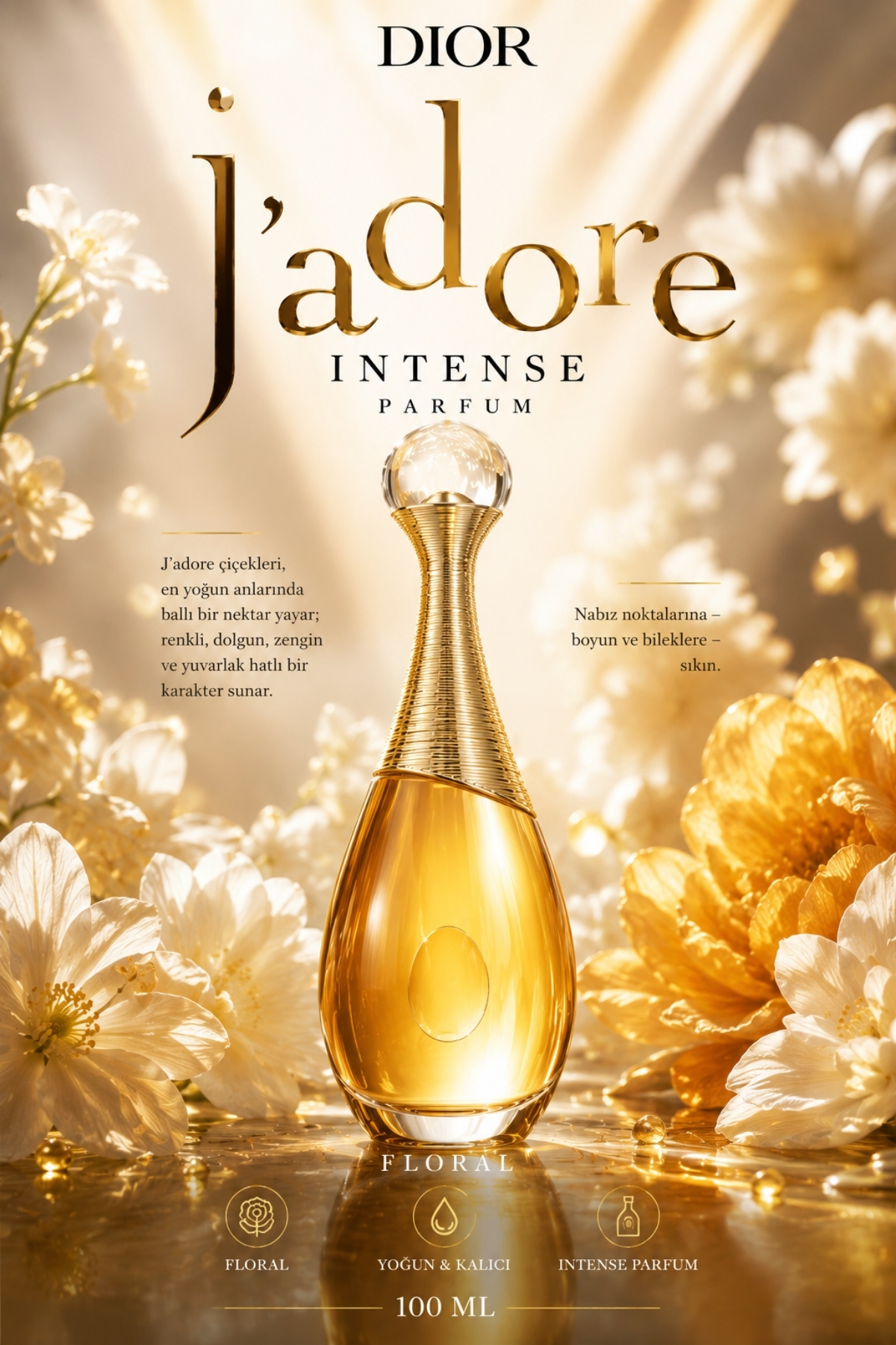 Dior Noble Heritage J'adore Intense Parfum Etkili Çiçeksi Kadın
