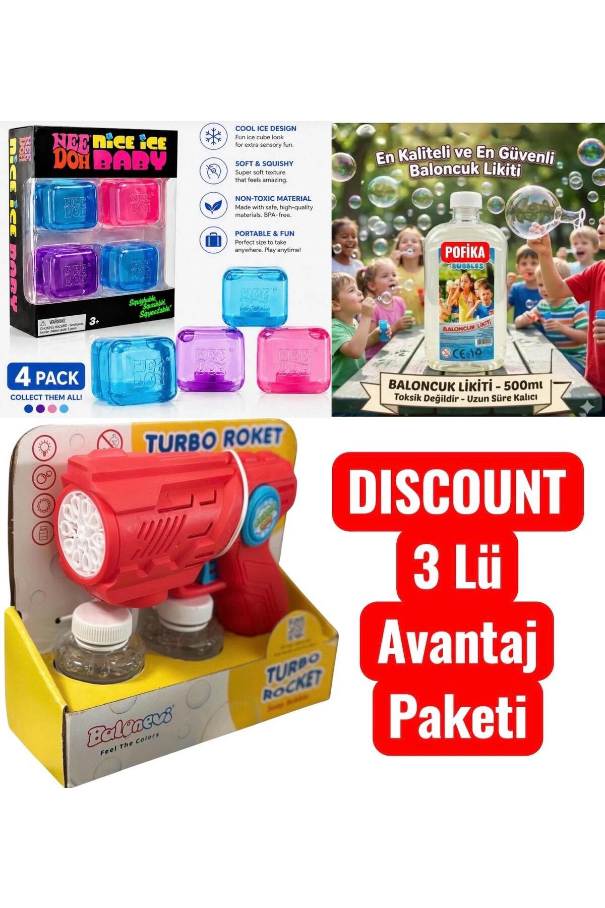 Pofika Needoh Nice İce Cube Squishy Squeeze Me Stres Azaltma