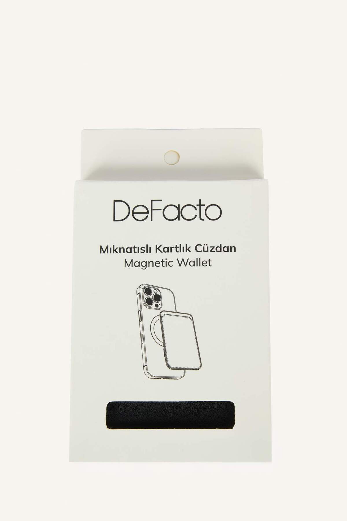 DeFacto Magsafe Unisex Suni Deri Siyah Kartlık I6568AXNS görsel 4