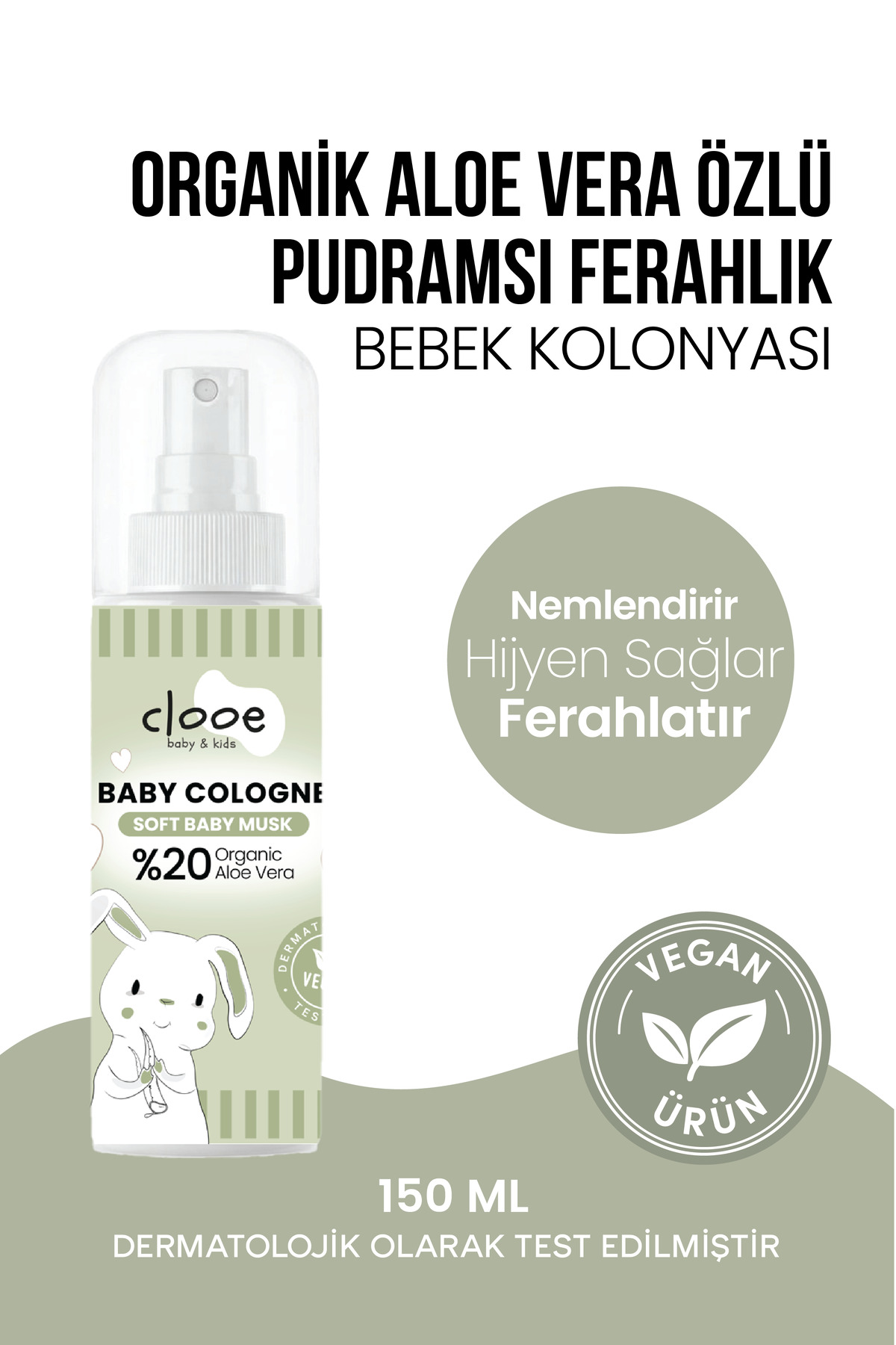 Vegan Bebek Kolonyası Seti Organik Aloe Vera Özlü Karma Paket 8x150ml — PKA053 — تصویر 2 از 8