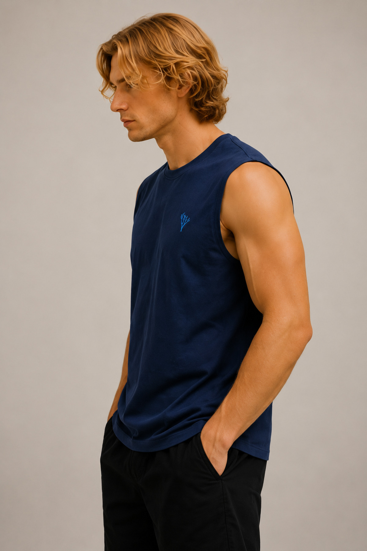 WE&ME Erkek Basic Sıfır Kol Tişört Regular Fit Bisiklet Yaka Esnek Kumaş Spor ve Günlük Kullanım görsel 6