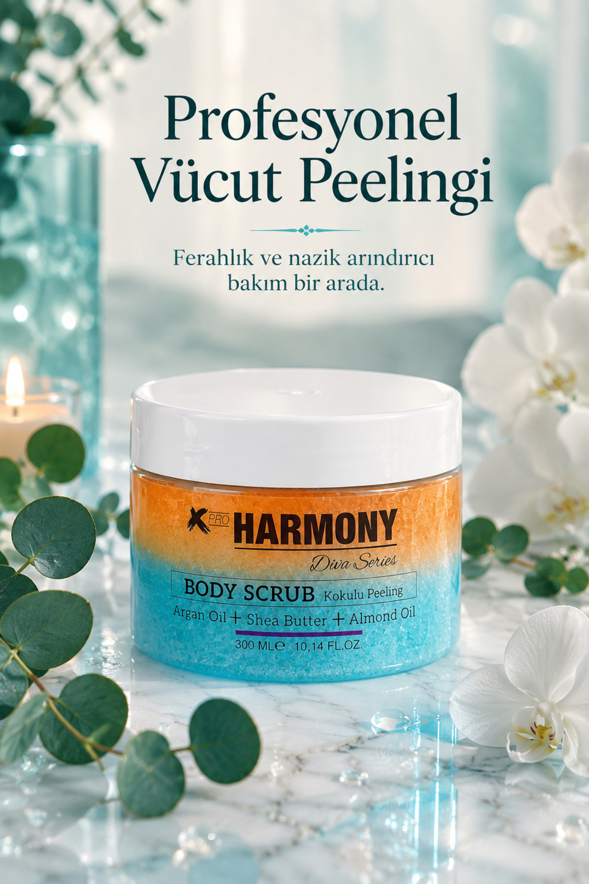 L-i-b-r-e Body Scrub 300 ml | Shea Butter + Argan Oil + Almond Oil İçeren Vücut Peelingi — PH-BS-LIB-300