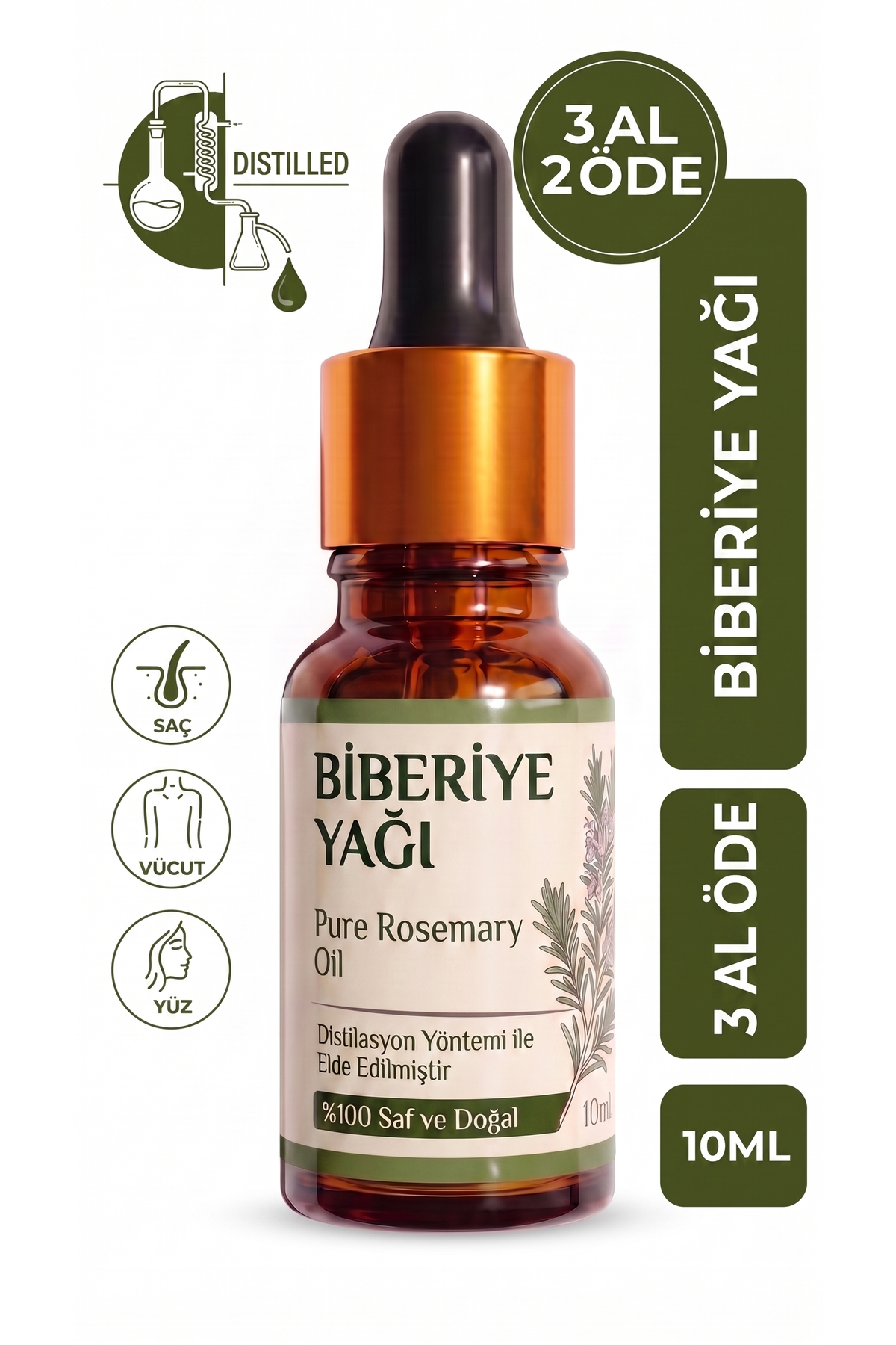aktarloji Biberiye Uçucu Yağı 10 ml / %100 Saf Ve Doğal / Rosemary Oil — A1-Biberiye-yag-10