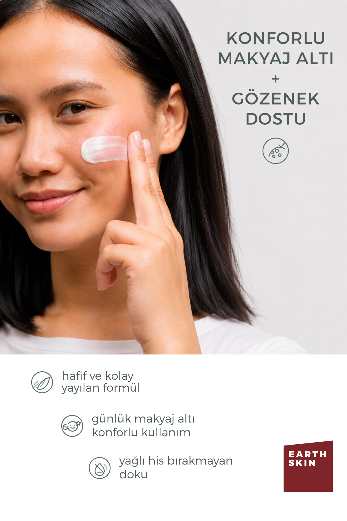 SPF50+ Mineral Filtreli Yüksek Korumalı Gözenek Dostu Antioksidan Yüz Güneş Kremi 40 mL — camu007 — تصویر 5 از 7