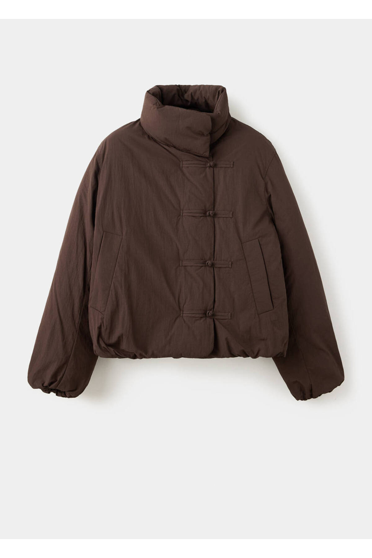 MANGO Woman Quilted toggle anorak görsel 3