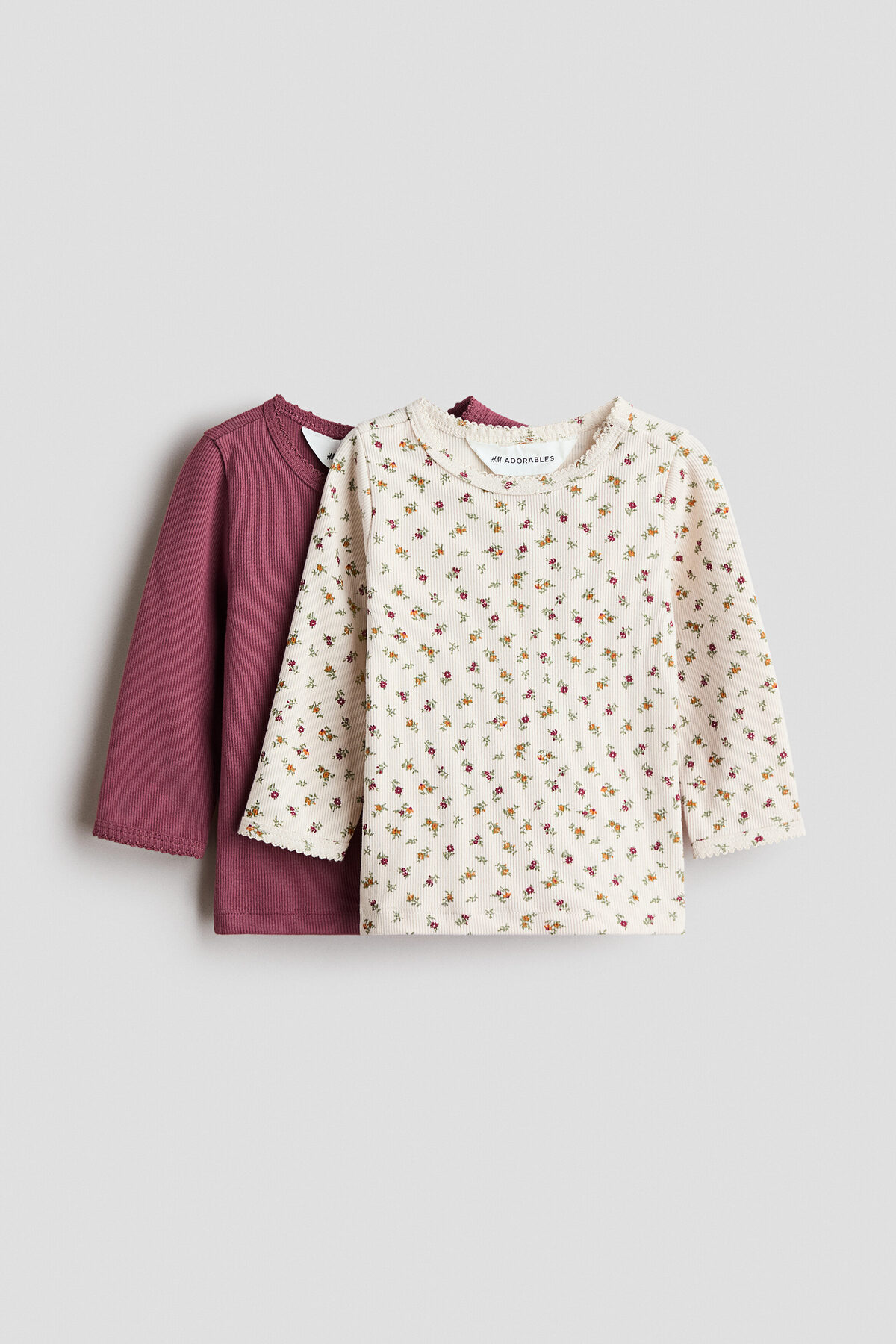 تاپ‌های جرسی نخی دو عددی اچ اند ام تی شرت H&M