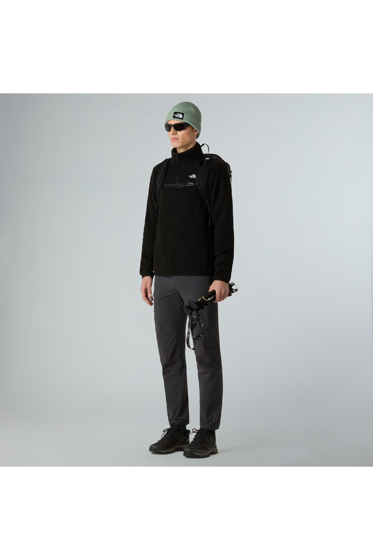 THE NORTH FACE Glacier Fleece Erkek Fermuarlı Siyah Polar Üst görsel 2