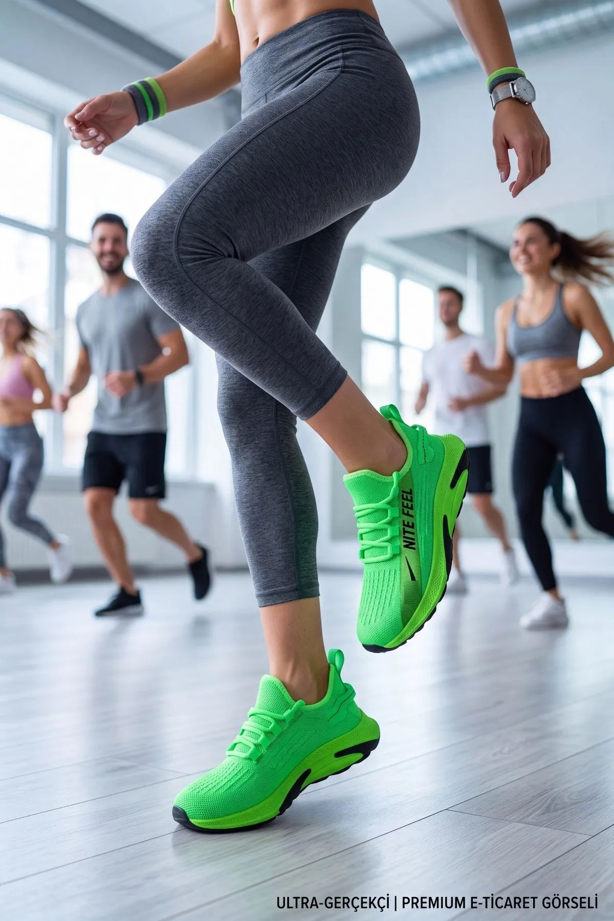 Liarca AeroKnit Zumba, Nefes Alabilen Çorap Ayakkabı Esnek Triko Dokulu Ultra Hafif Kadın Erkek Spor Ayak