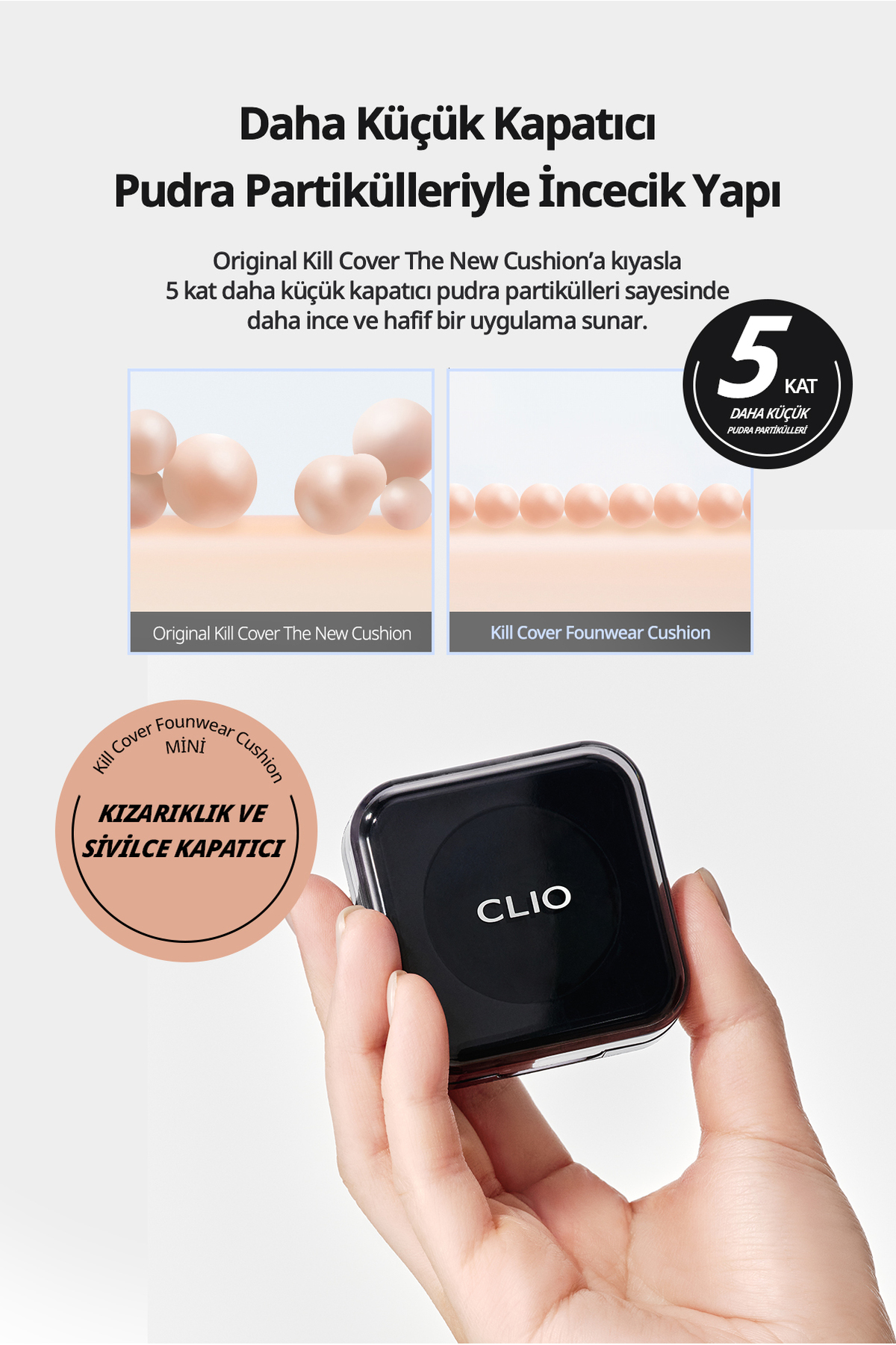 کرم پودر نیمه مات با پوشش بالا و حاوی CICA (کتان ۲۱N) ​​SPF40 PA — بژ ۱۱۱۶۹۸ — تصویر 6 از 8