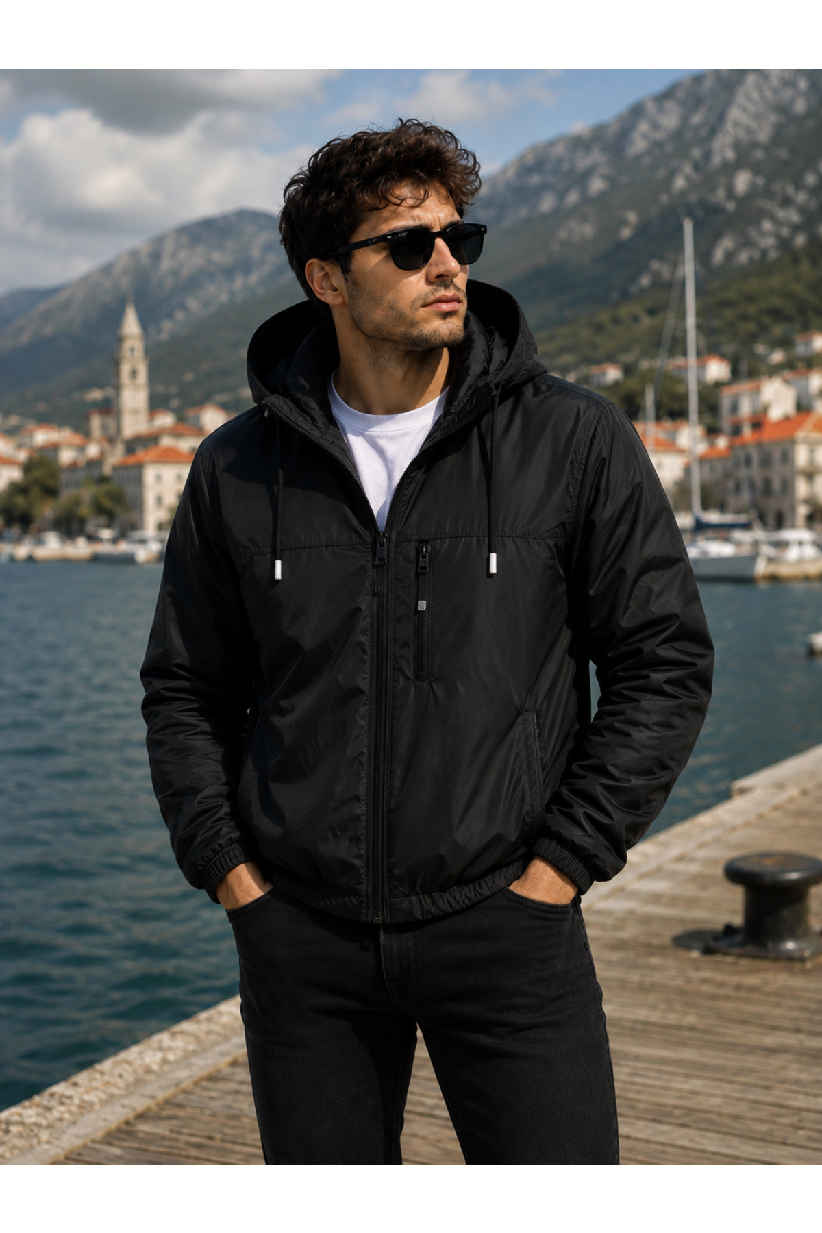wesley wear YENİ SEZON YÜKSEK KALİTE YAĞMUR VE SU GEÇİRMEZ YAĞMURLUK RÜZGARLIK CEKET MONT görsel 2