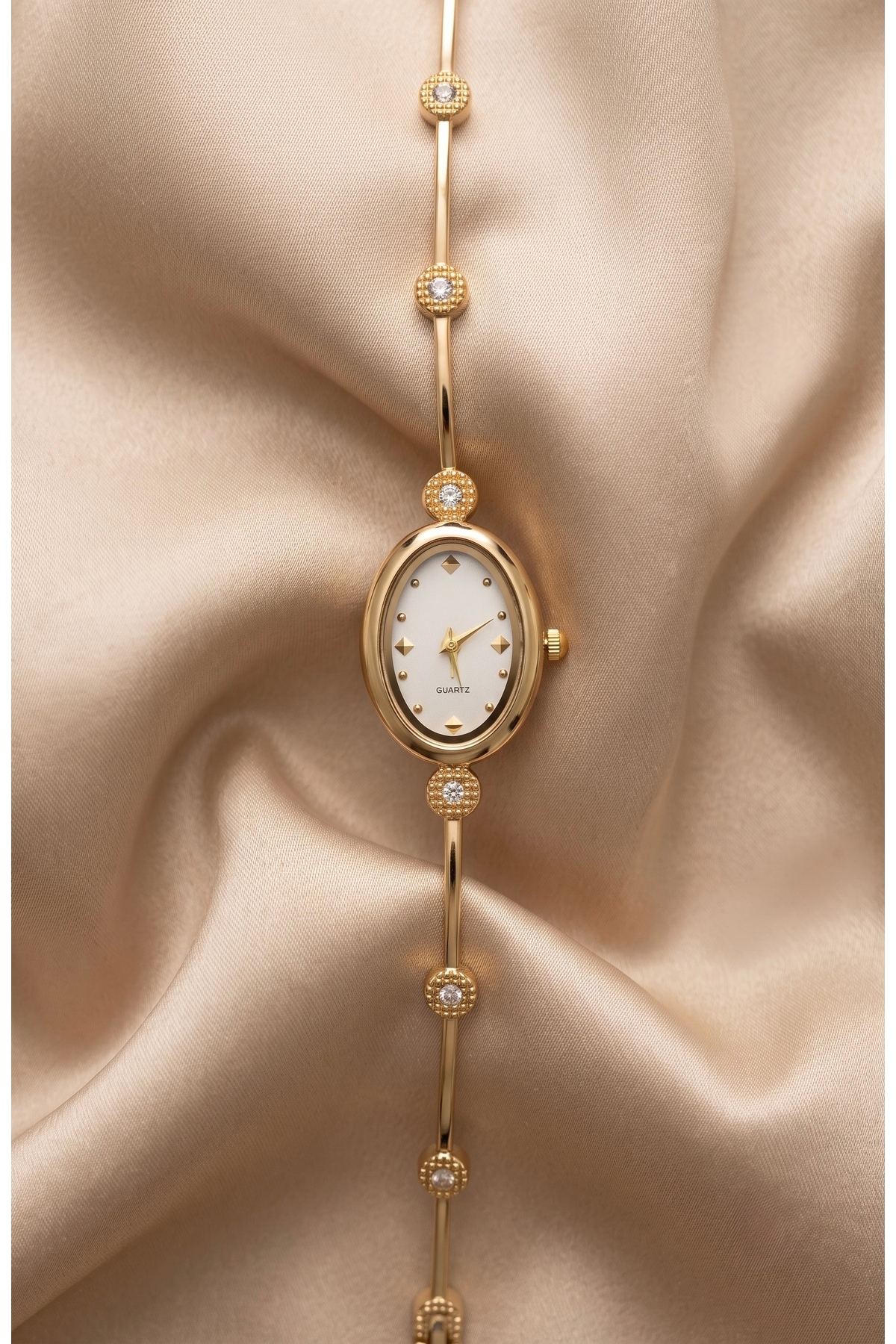 KLISHE Butik Kadın Çelik Saat Gold Renk Premium Tasarım Luxury Vintage Klasik Zarif Şık Old Money Kadın Kol Saati | Limited Edition 2026 görsel 5