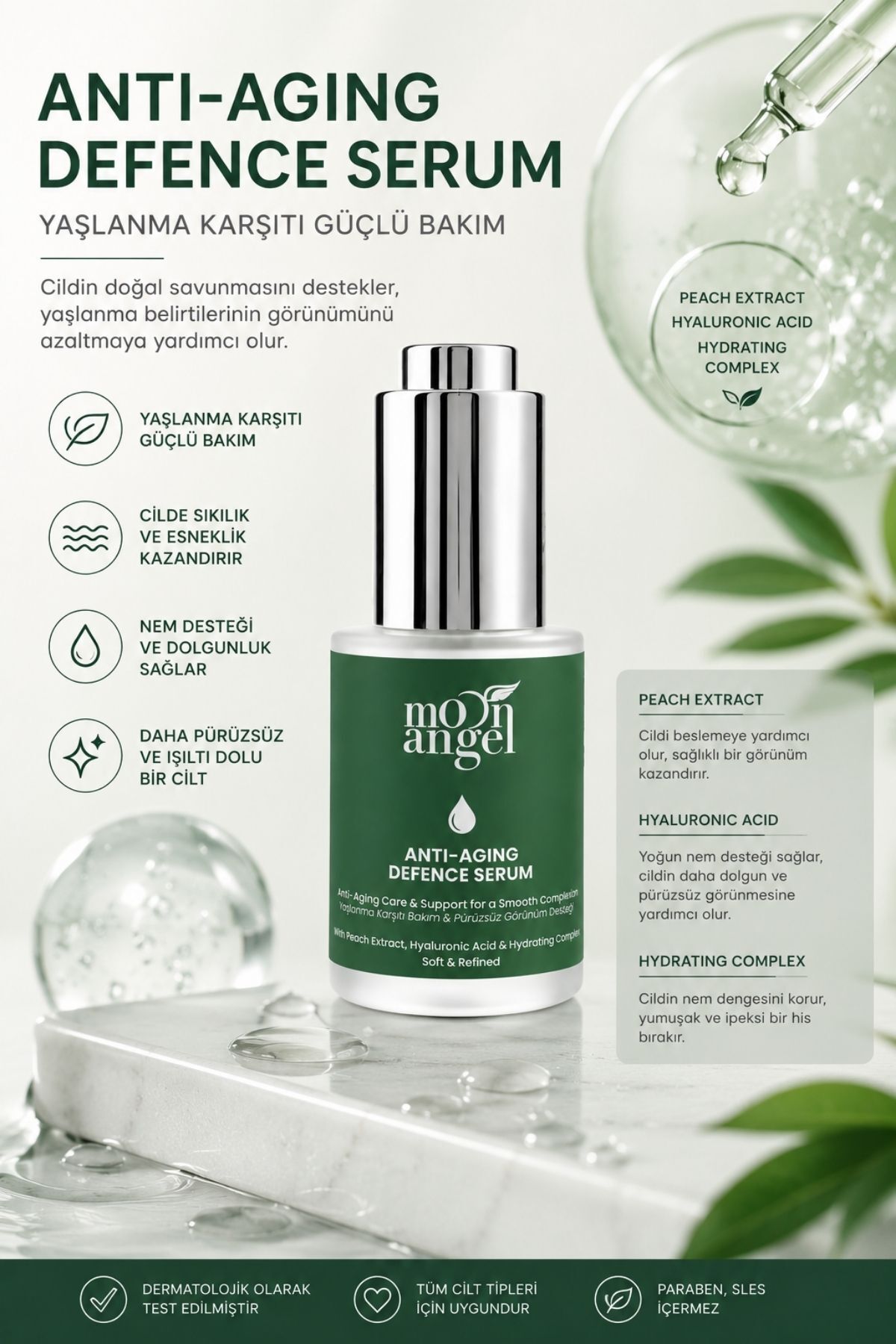 Peptide Yüz Kremi Anti-Aging Serum 2 li set — görsel 5 · 896596586386