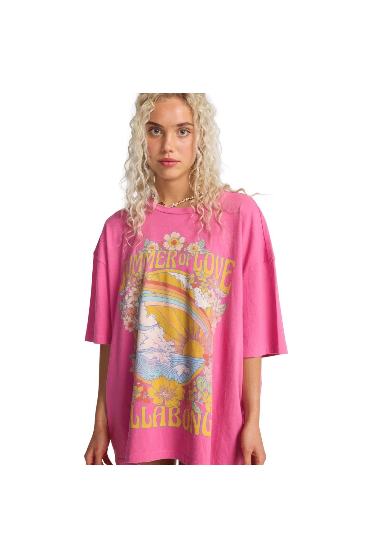 BİLLABONG Summer Of Love Kadın Pembe Tişört KADIN T-SHIRT EBJZT00592 görsel 3