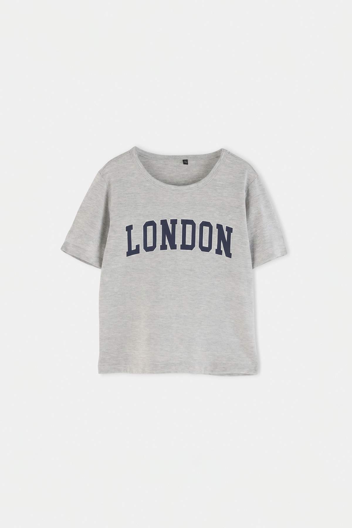 Trendyolmilla Kids Gri Düz Örme T-Shirt TKDSS26TS00098