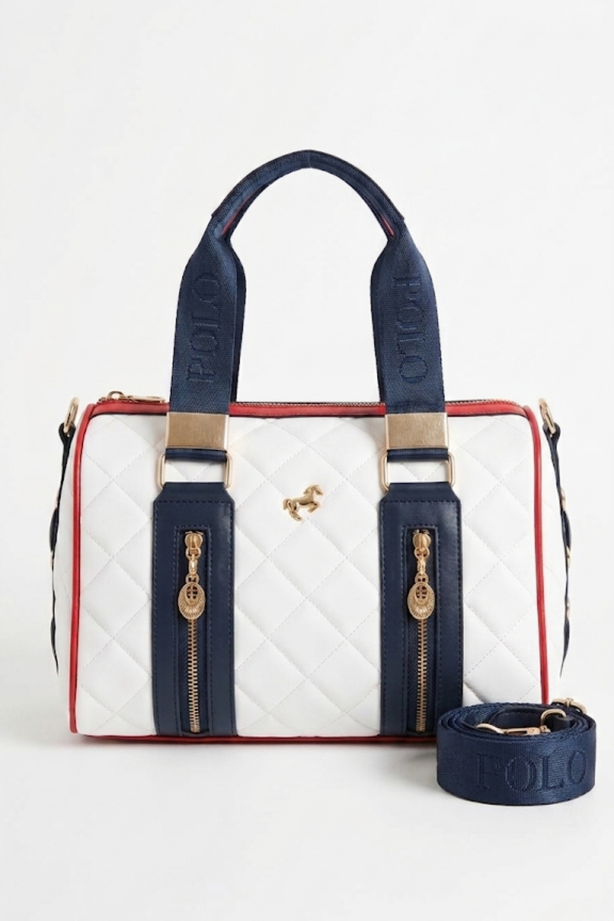 Miami Polo 1204 quilted women 'S handbag handbag shoulder bag WHITE