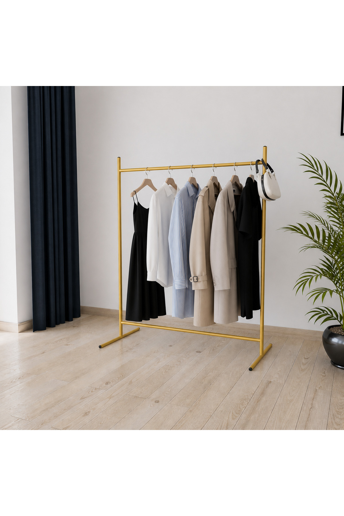 Dot Rectangle Gold Garment Hanger Footed Hanger Clothes Hanger
