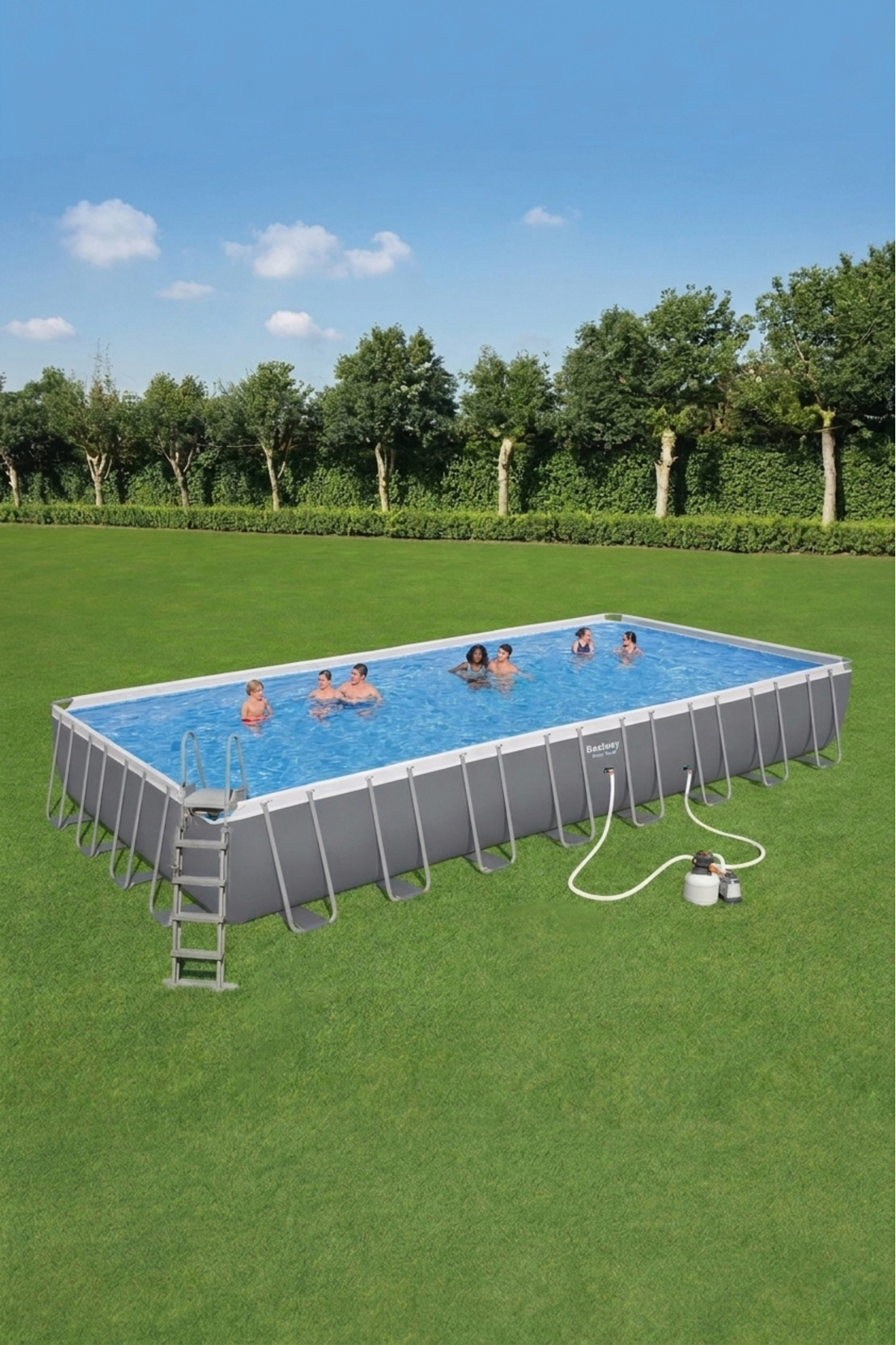 Bestway Prefabrik Kum Filtreli Dev Havuz Seti 9,56 m x 4,88 m x 1
