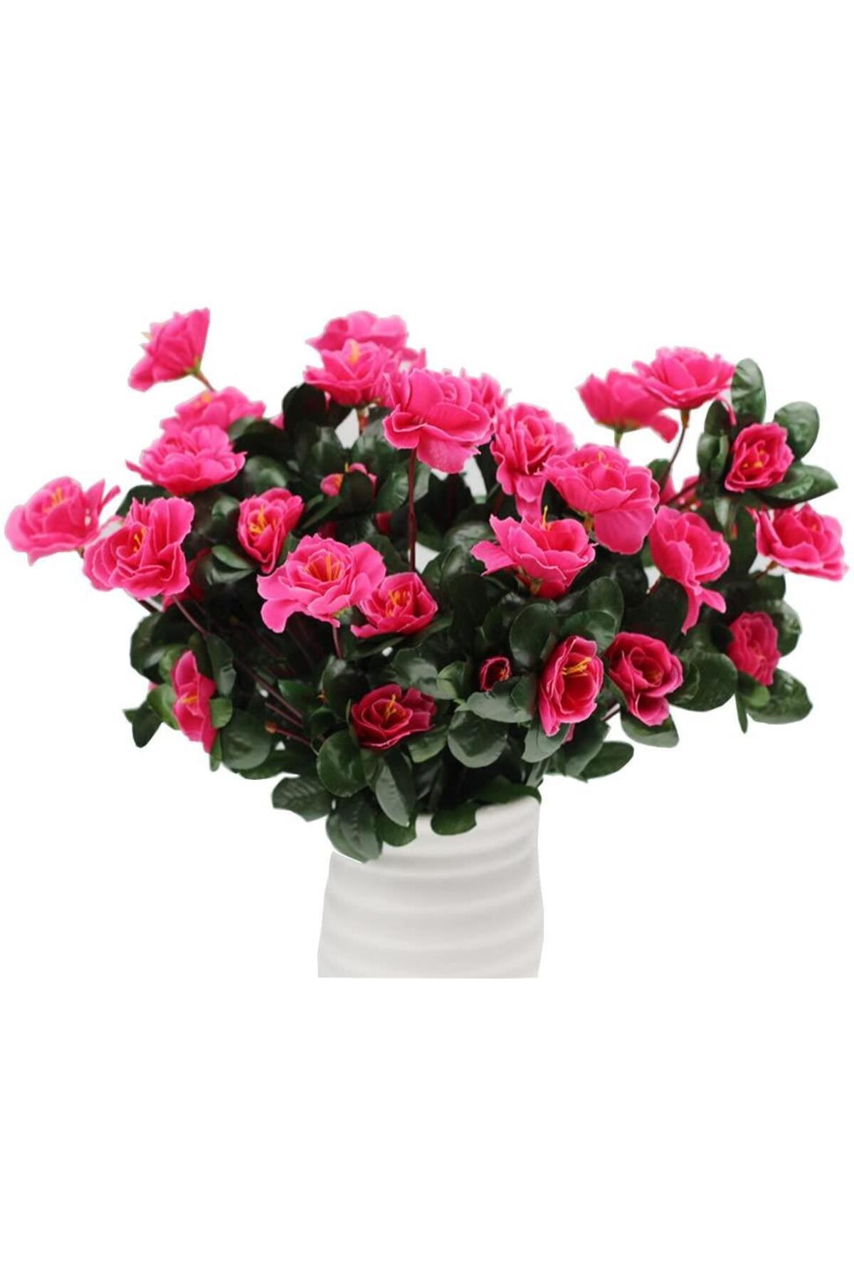 Artificial Flower Fuchsia Pink Azalea Bundle 7 Branches 33*20cm
