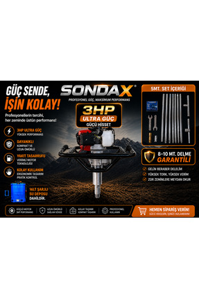 İst Tek KAROT ve EL SONDAJ BENZİNLİ MAKİNESİ 3HP 5MT. SET PROFESYONEL