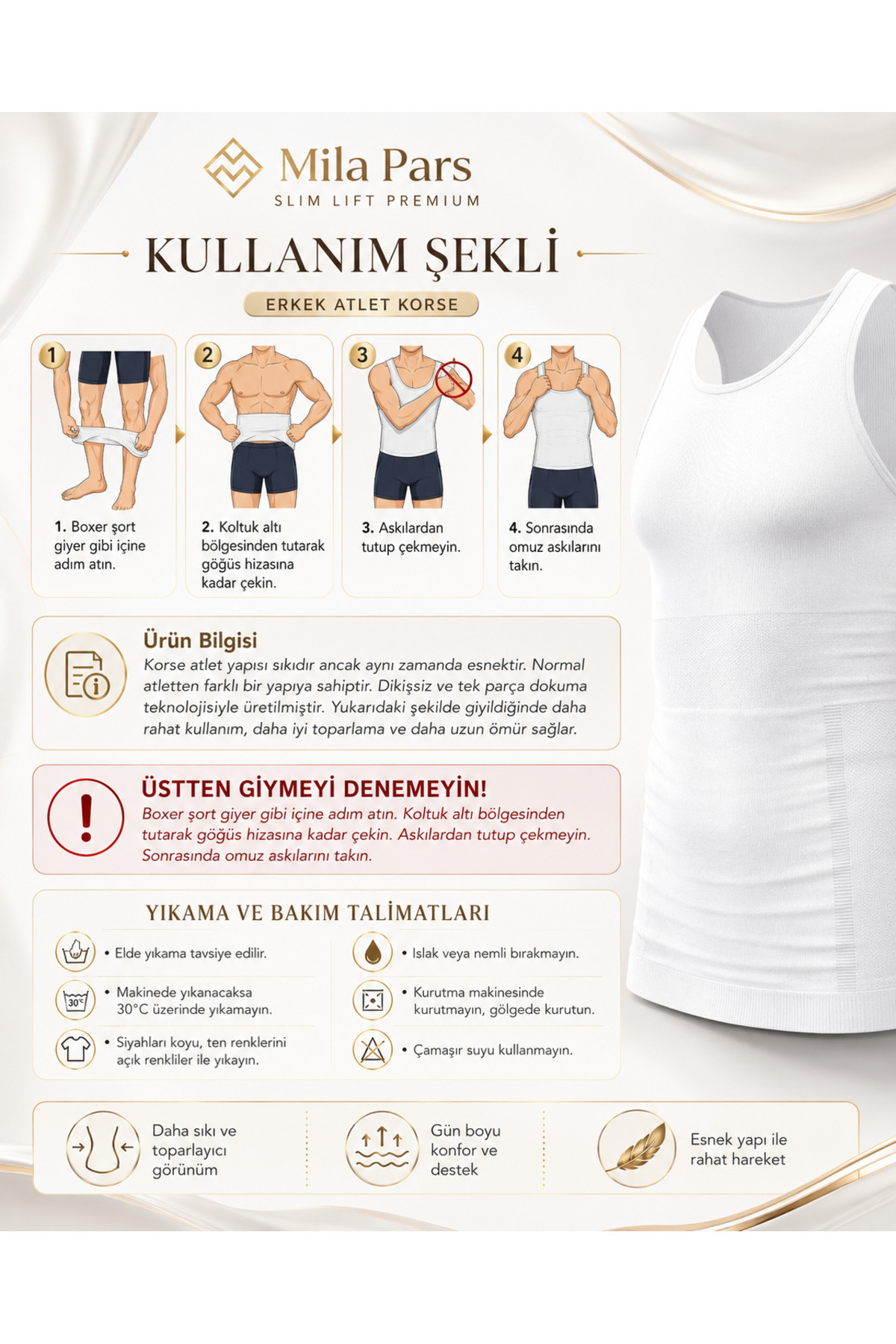 کرست ورزشی مردانه Slim Lift Premium – نسل جدید نانو منسوجات، ریکاوری فوری 6