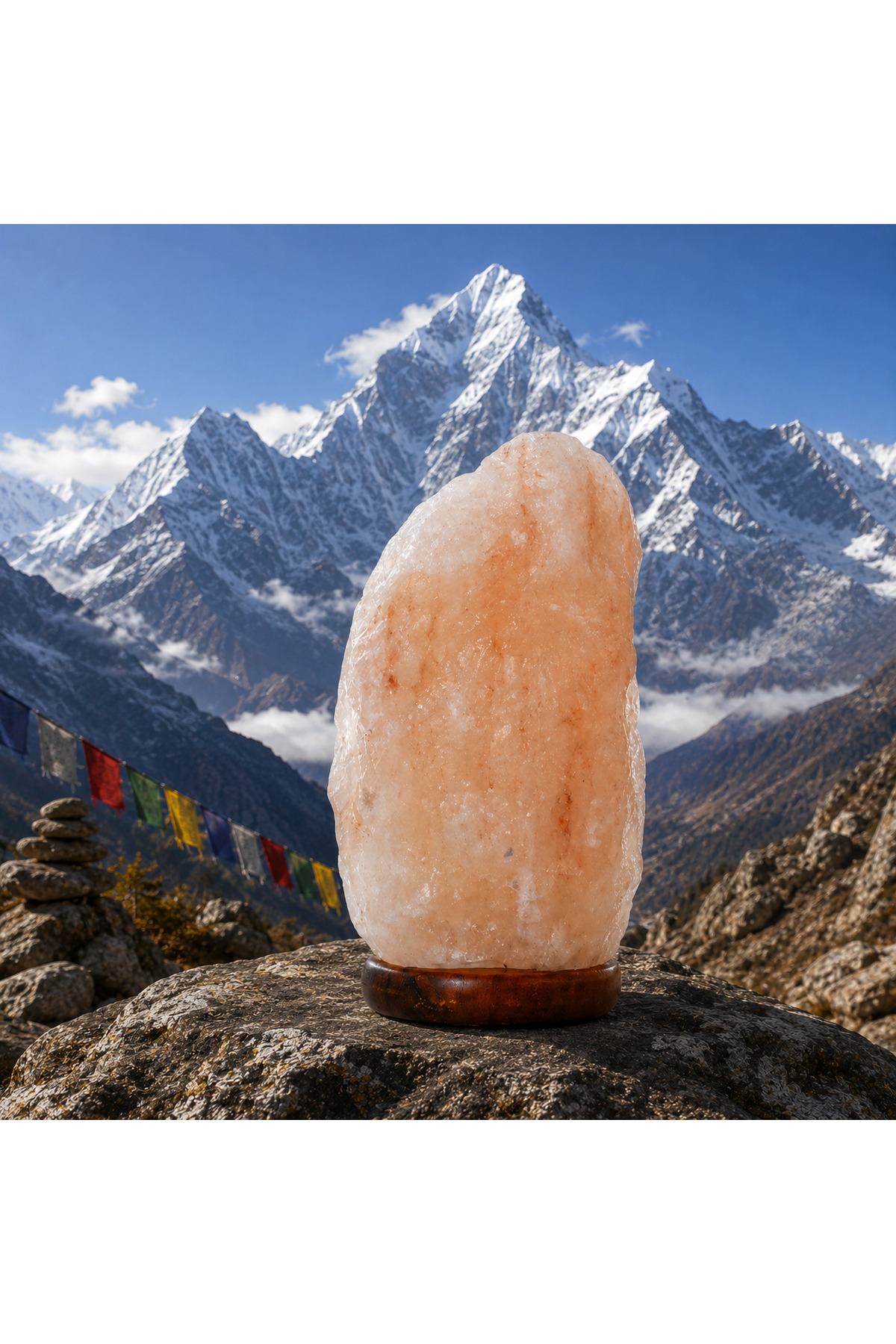 Natural Rock Salt Lamp, 2-3 Kg, On-Off Button, Healthy Lighting