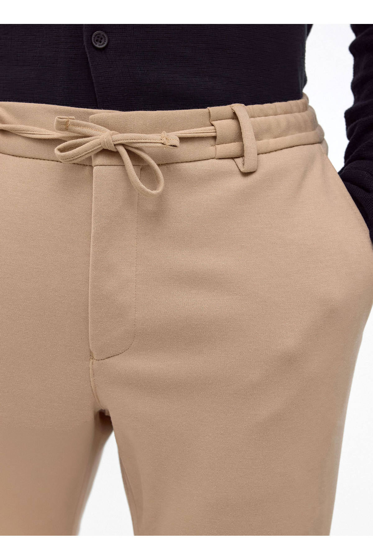 Bej Slim Fit Jogger Pantolon — رنگارنگ B34T31001-114 — تصویر 4 از 6