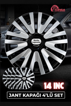 YONGA OTO AKSESUAR Renault Megane 1 Jant Kapağı 14 İnç 4 Adet Kırılmaz çift renk