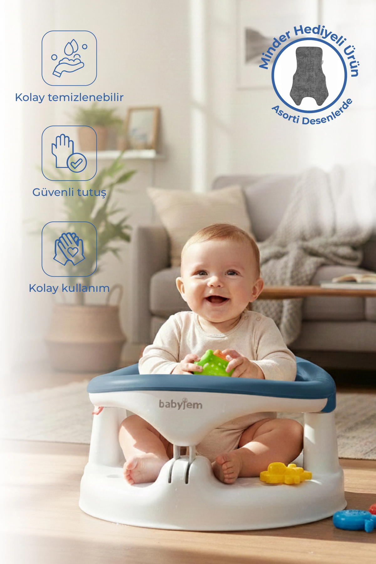 Side Opening Feeding Seat & Cushion Set of 2
