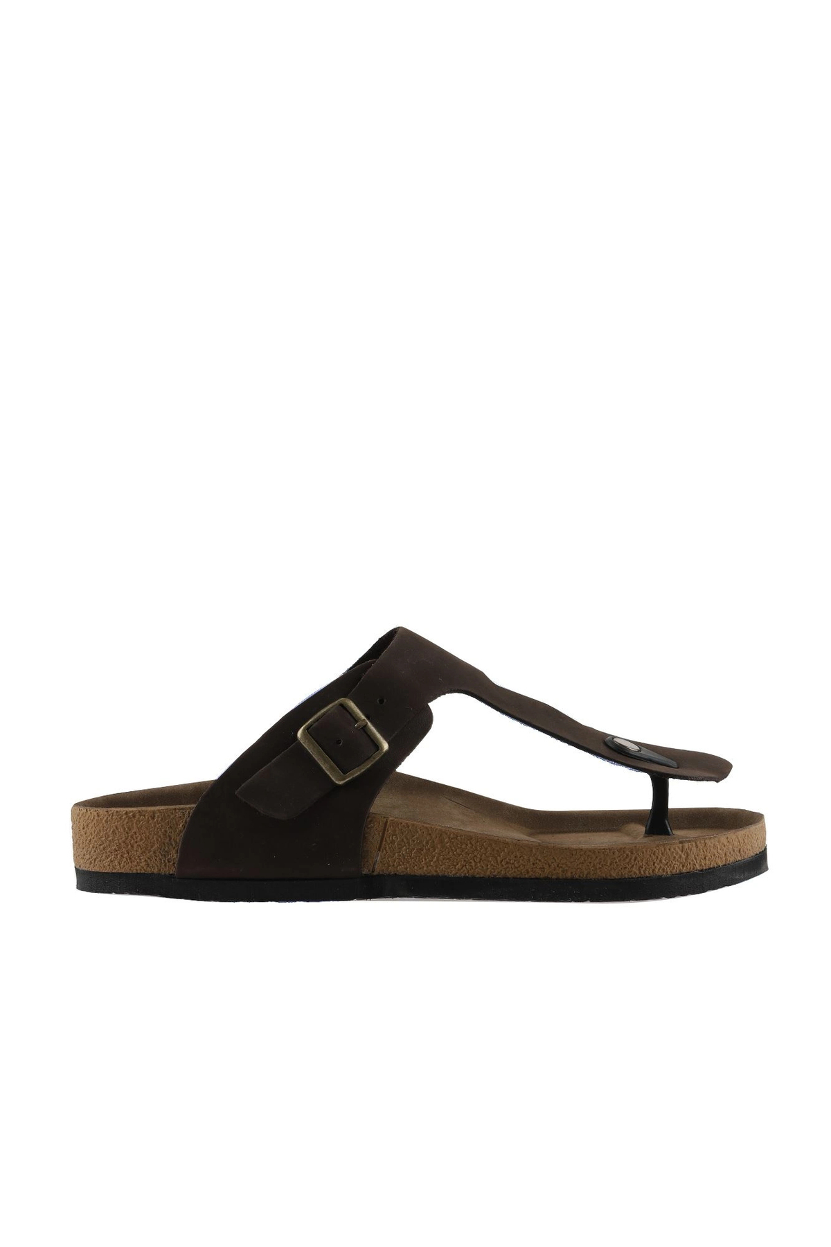 Resim Bueno Shoes Kahverengi Nubuk Deri Erkek Parmak Arası Terlik 05mt101 
