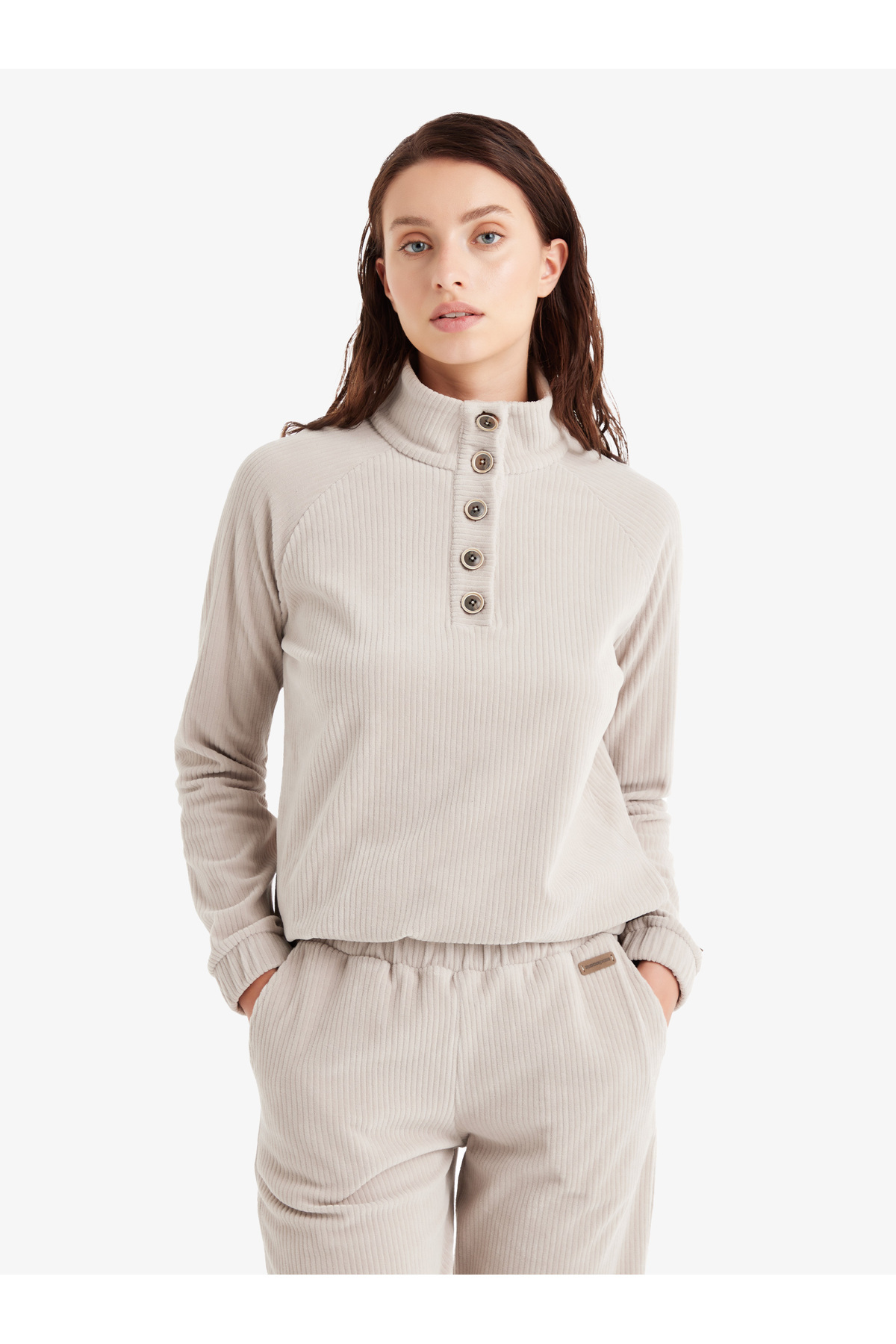 Blackspade Kadın Sweatshirt 60508 - Krem görsel 2