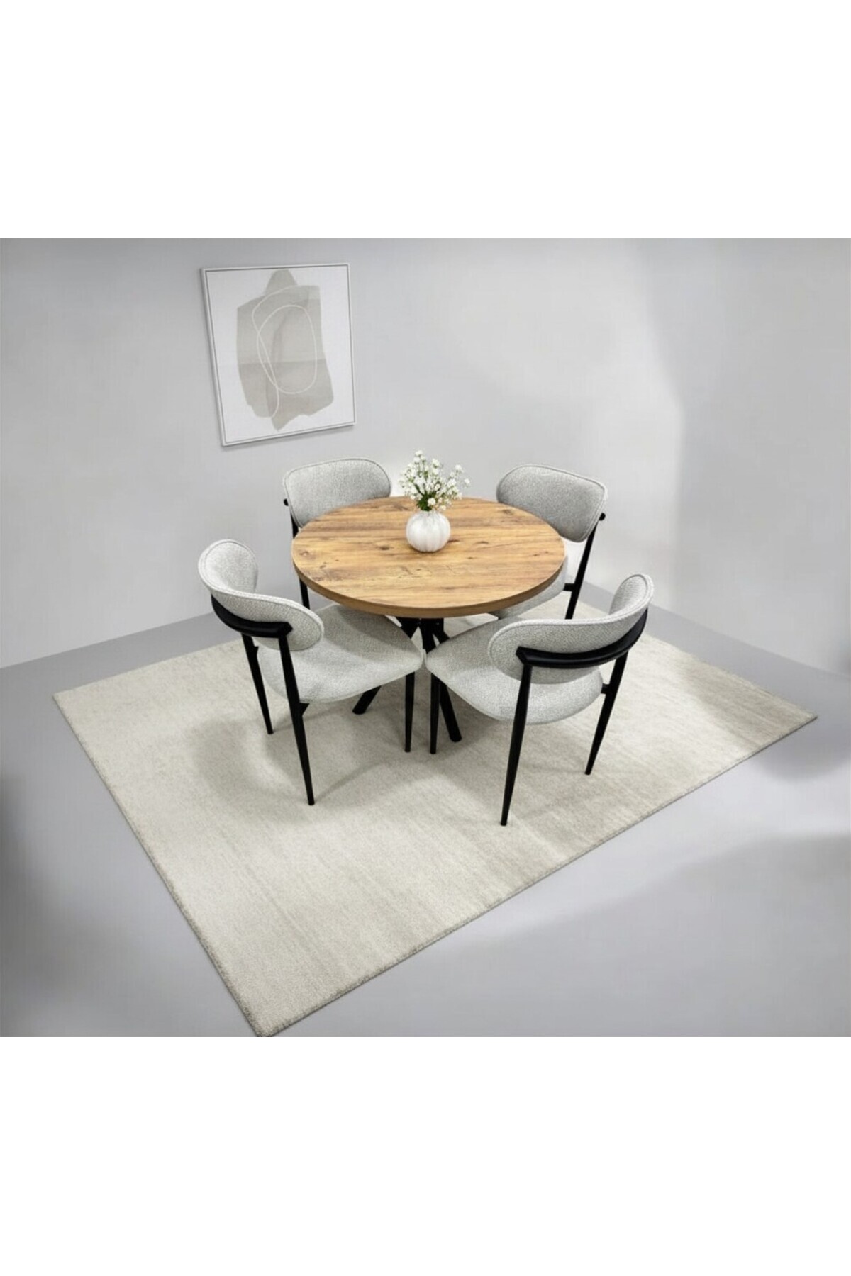 ROYALİSA TABLE CHAİR ROYALİSA LARA CEVİZ 4 KİŞİLİK MUTFAK MASA