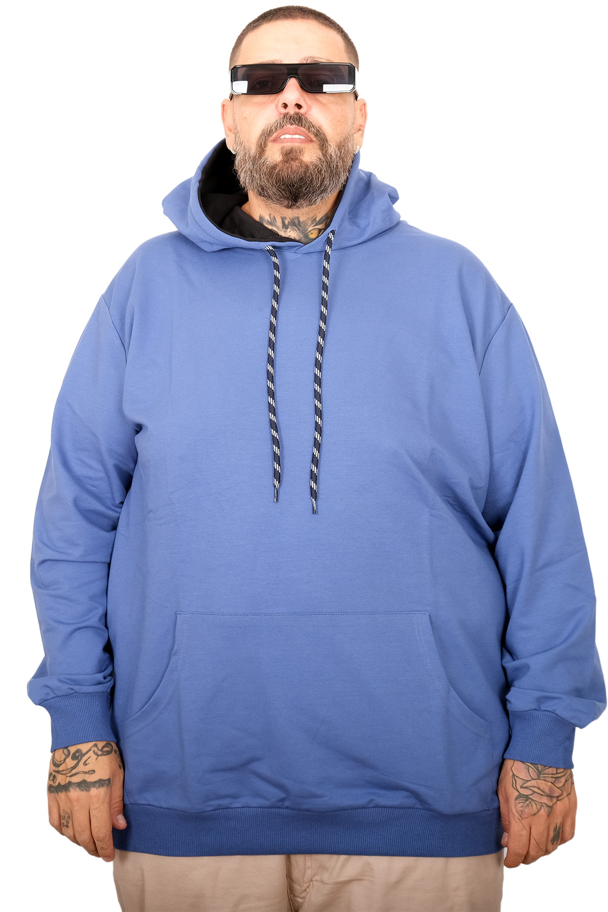 ModeXL Mode XL Büyük Beden Eşofman Üstü 2ip Basic 20569 İndigo