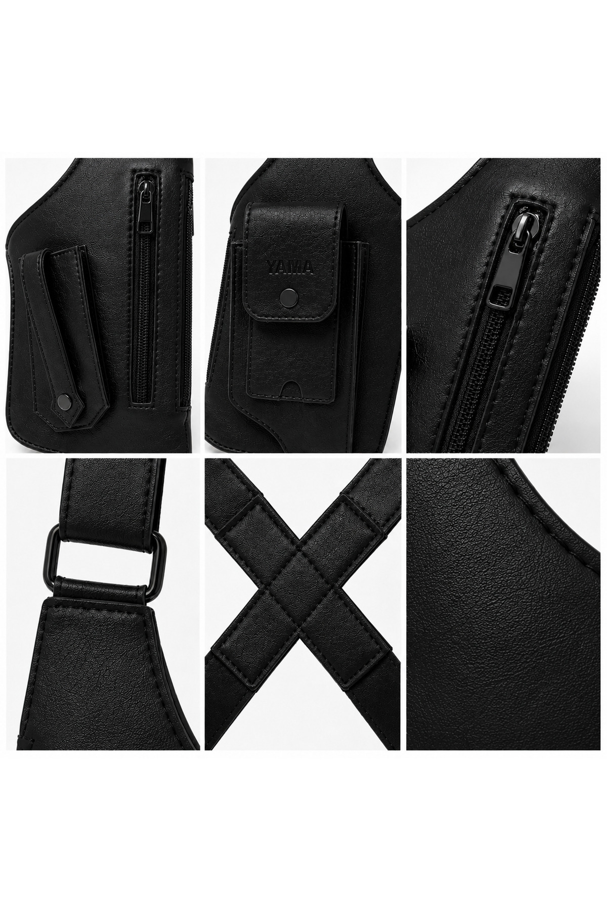 YAMA WEAR Çapraz Askılı Premium Çanta - Siyah görsel 6