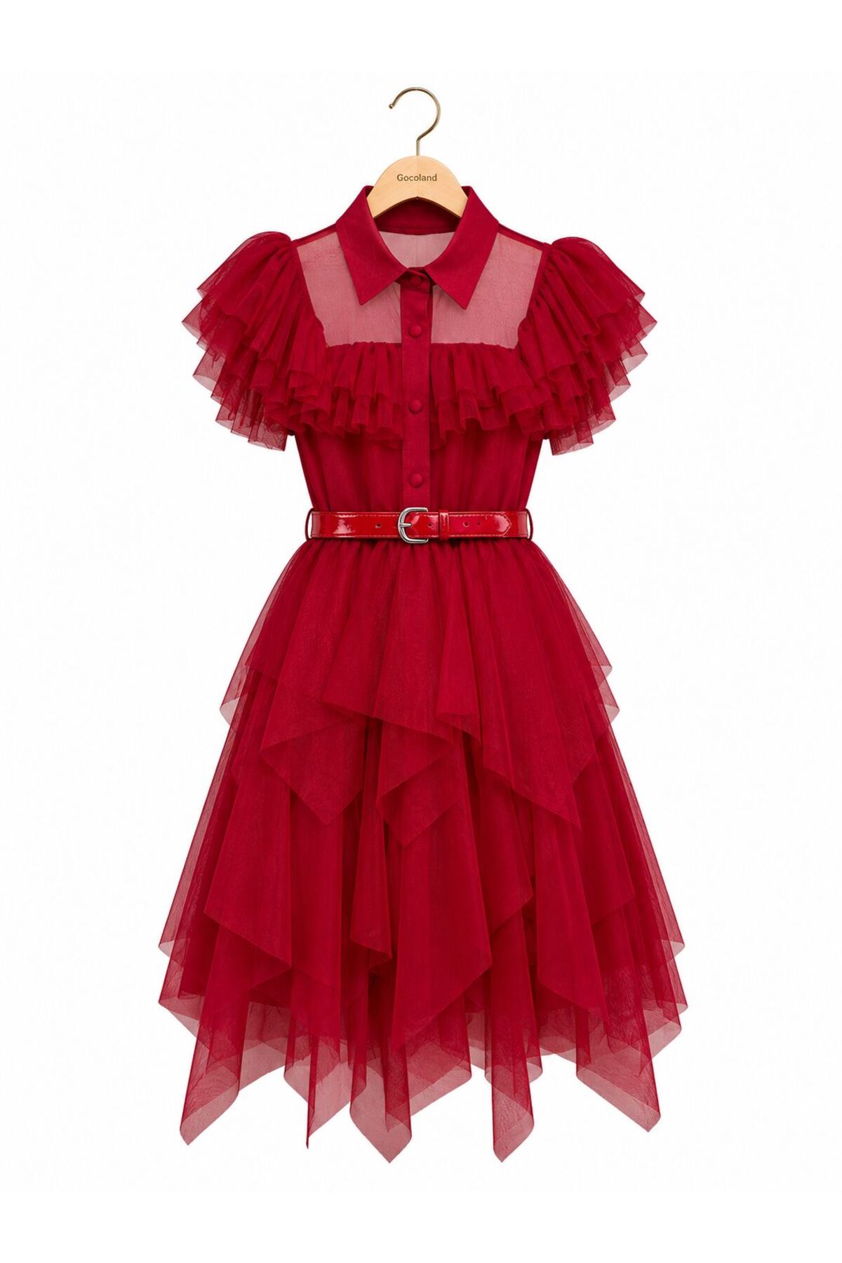 Wednesday Costume Red Color Dress, Party Prom Graduation