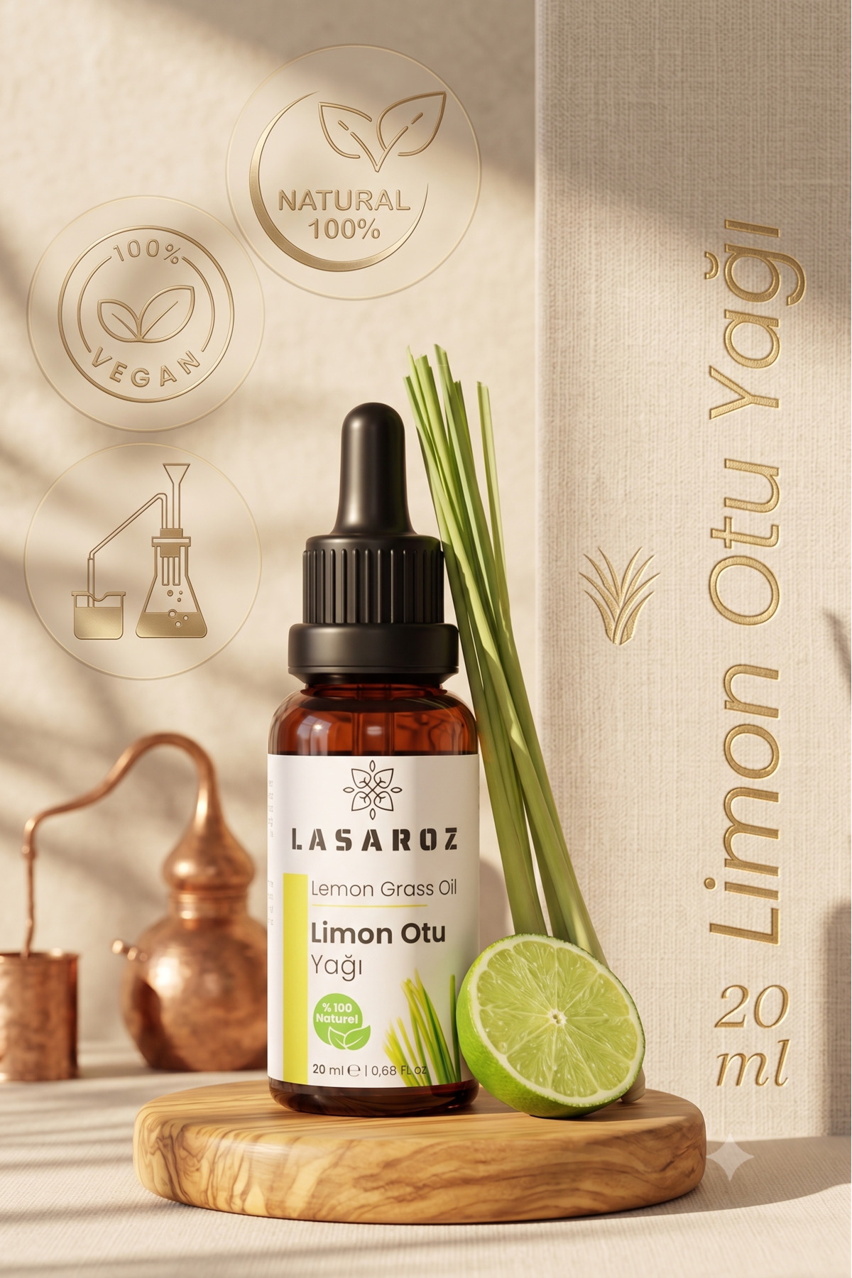 2 Adet Limon Otu Yağı 20 ml — LSRZ8861 — تصویر 3 از 9