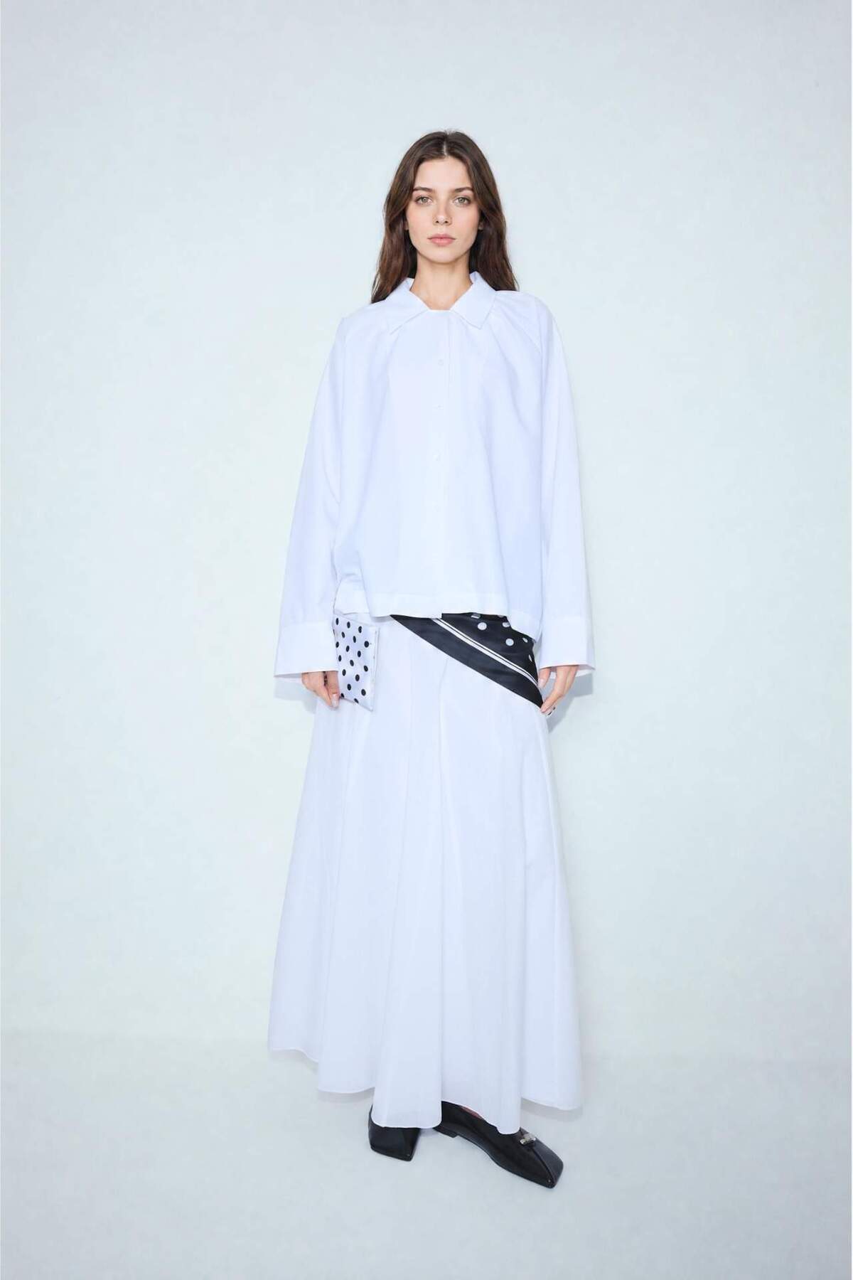A Cut Voile Maxi Skirt F4560AX26SM