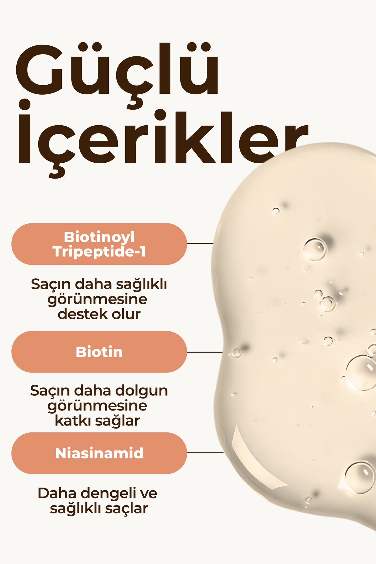 Bitkisel İçerikli Şampuan 300 ml | Peptit & Biotin ile Güçlendirici Bakım — 8682835806242 — تصویر 4 از 6