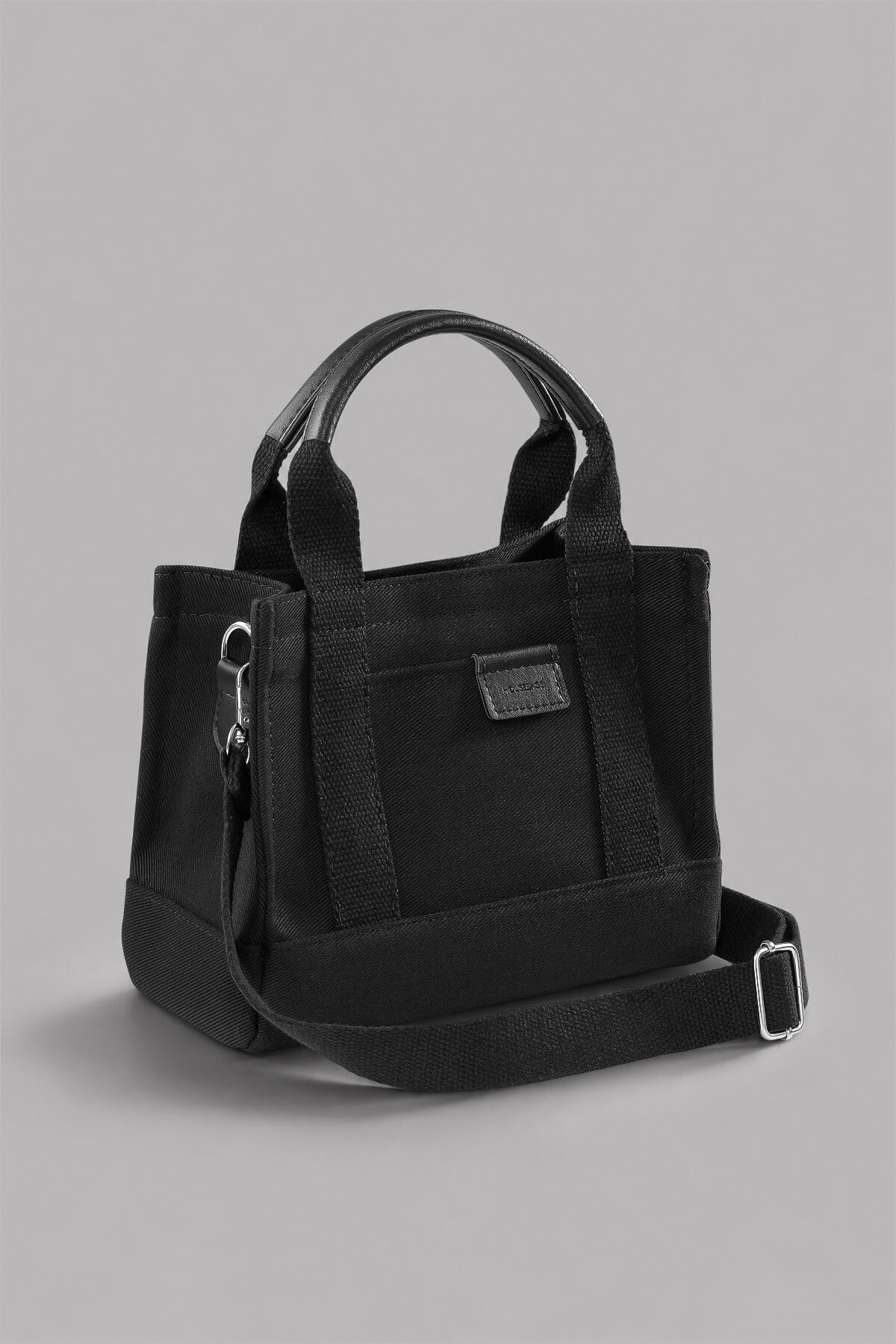 Women's Black Canvas Tote Bag 232