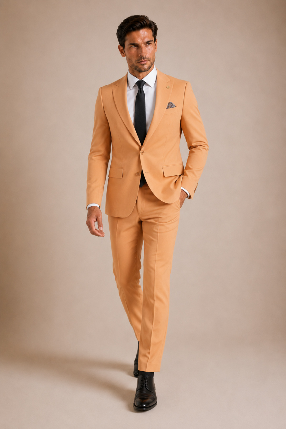 The Tailor Classics Men's Classic Suit - Men's Pants Jacket - Double Slit Suit with Stitching Detail