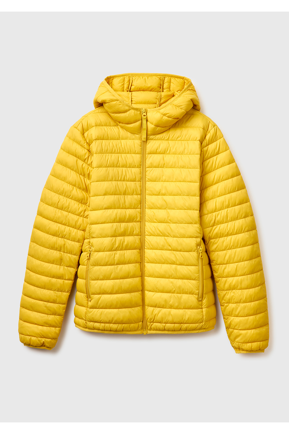 United Colors of Benetton Erkek Sarı Polyester Dolgulu Regular Fit Kapüşonlu Puffer Mont — زرد 126P2TWDUN06I