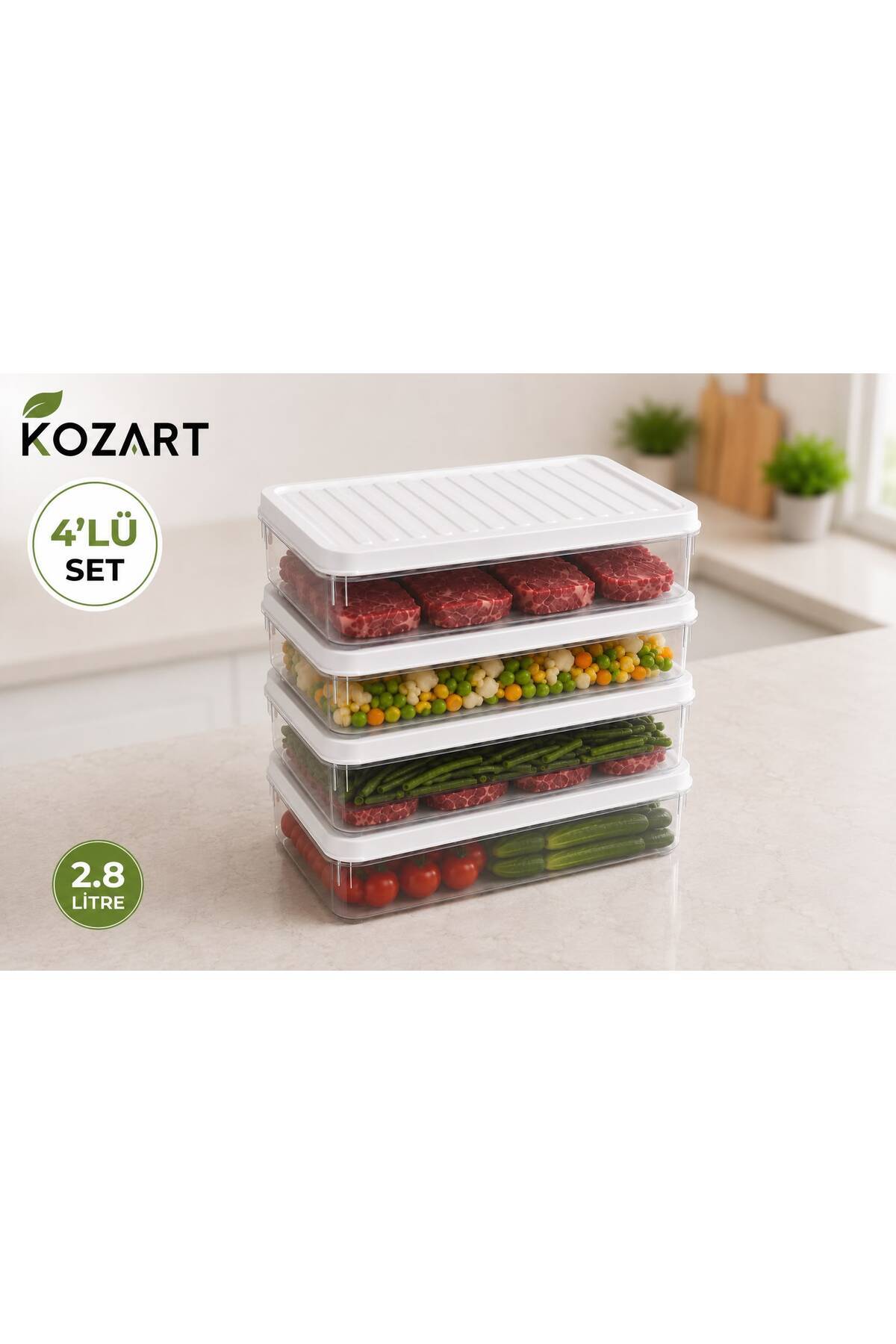 KOZART Buzdolabı difriz garnitür mısır balık sızdırmaz derin