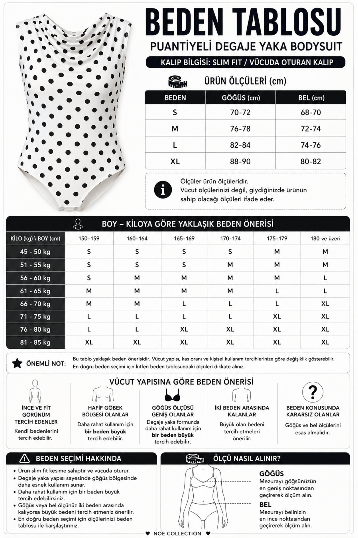 Kadın Degaje Yaka Puantiyeli Çıtçıtlı Body Likralı Bodysuit - Beyaz 5