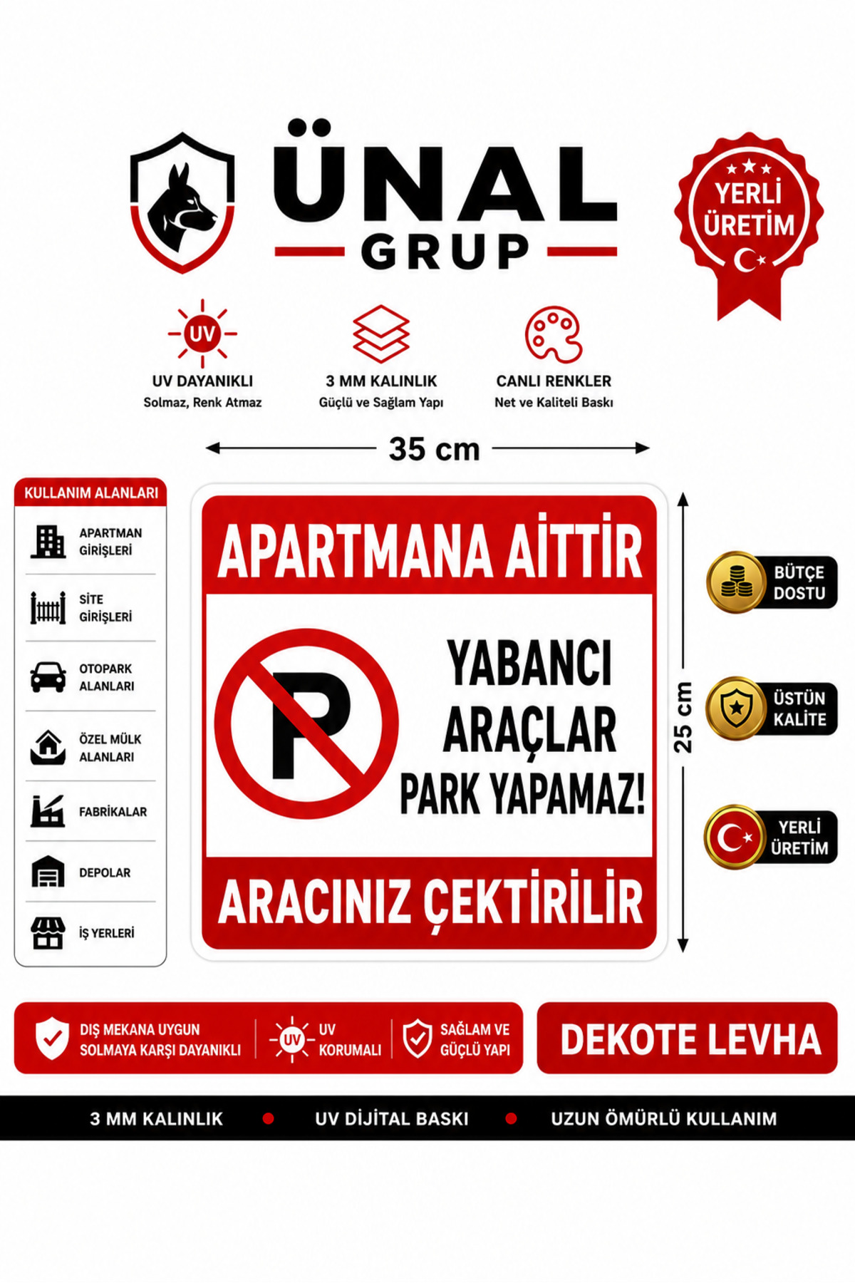 It Belongs to the Apartment Do not Park Your Vehicle Pulled Sign Board 25x35 cm Easy Installation