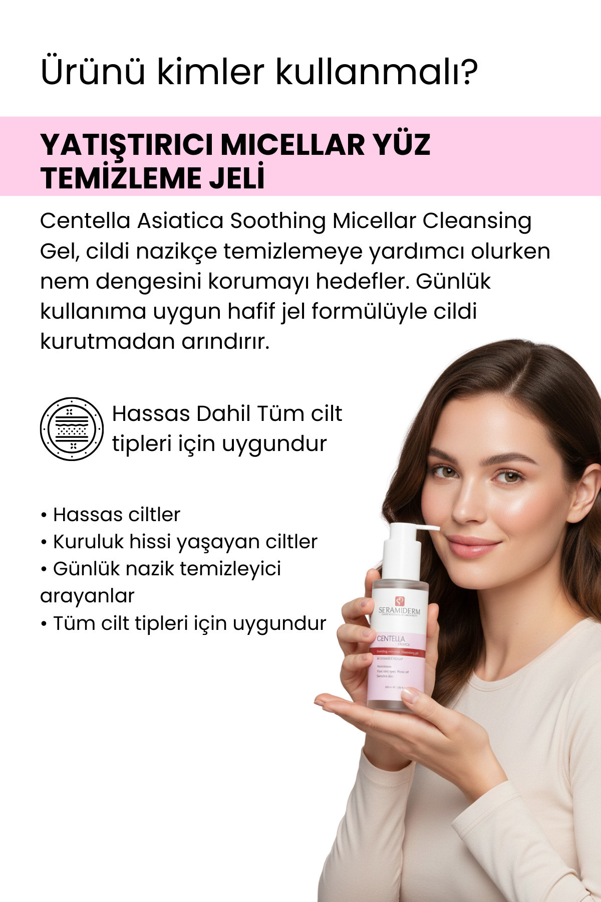 Seramid İçerikli, Nemlendirici, Yatıştırıcı Micellar Yüz Temizleme Jeli 200 ml — YUZTEMIZLEME — تصویر 5 از 6